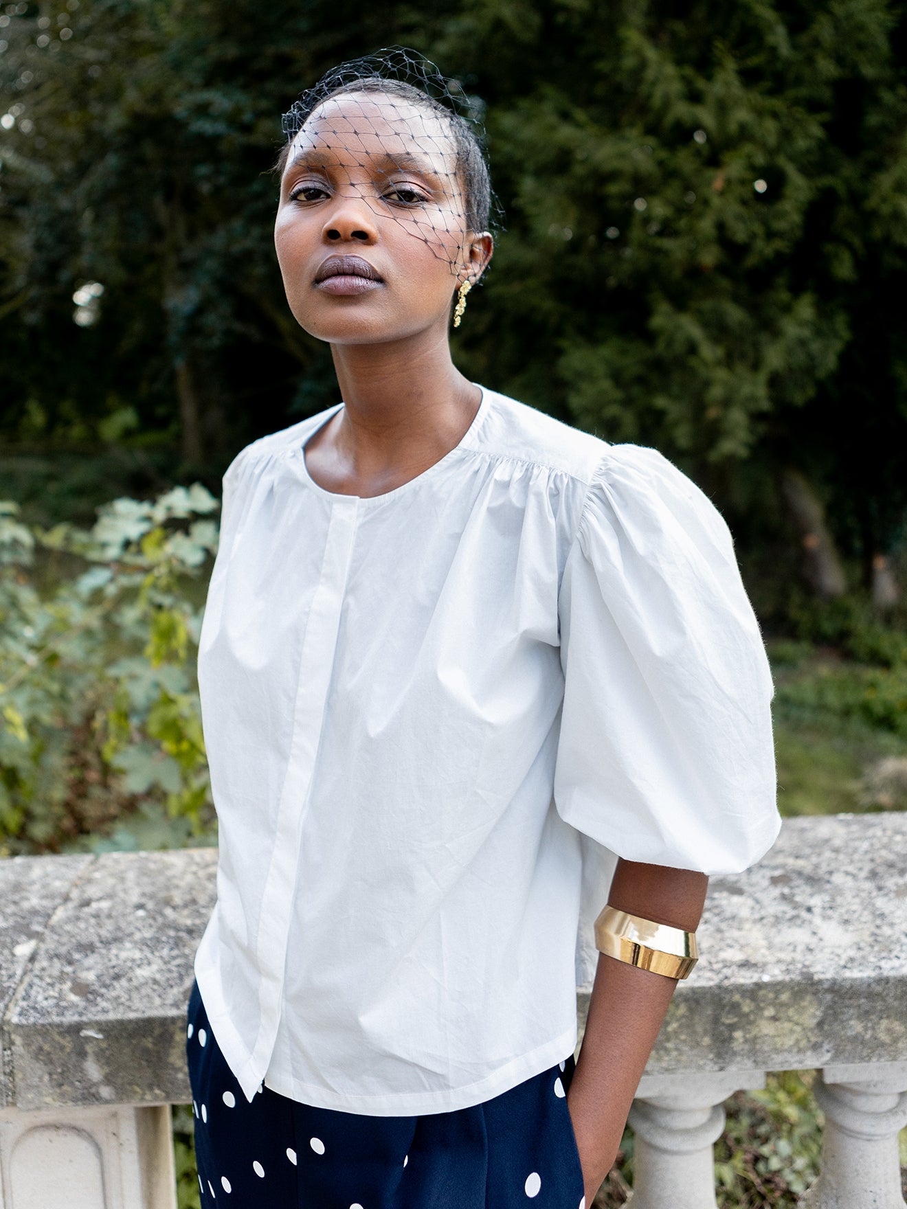 Chemisier Bash Chemise Blanche Blouse Manches Bouffantes Femme