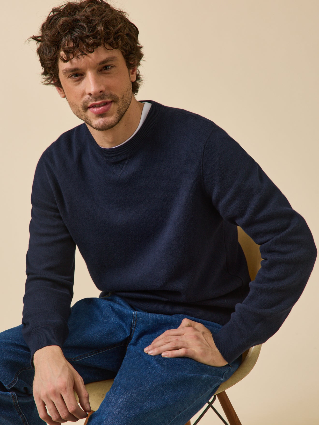 Pull polo slim en maille noir Next La Redoute