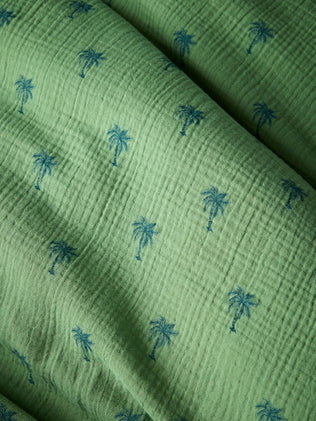 Bettbezug aus Baumwoll-Gaze « Palme »