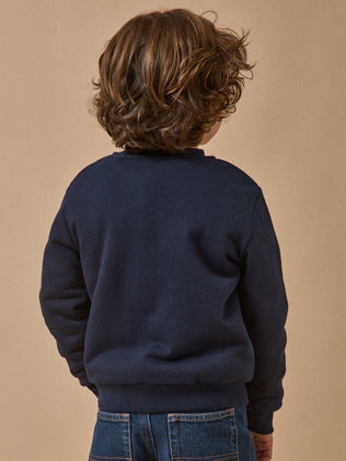 Jungen-Sweatshirt mit Sherpa-Futter