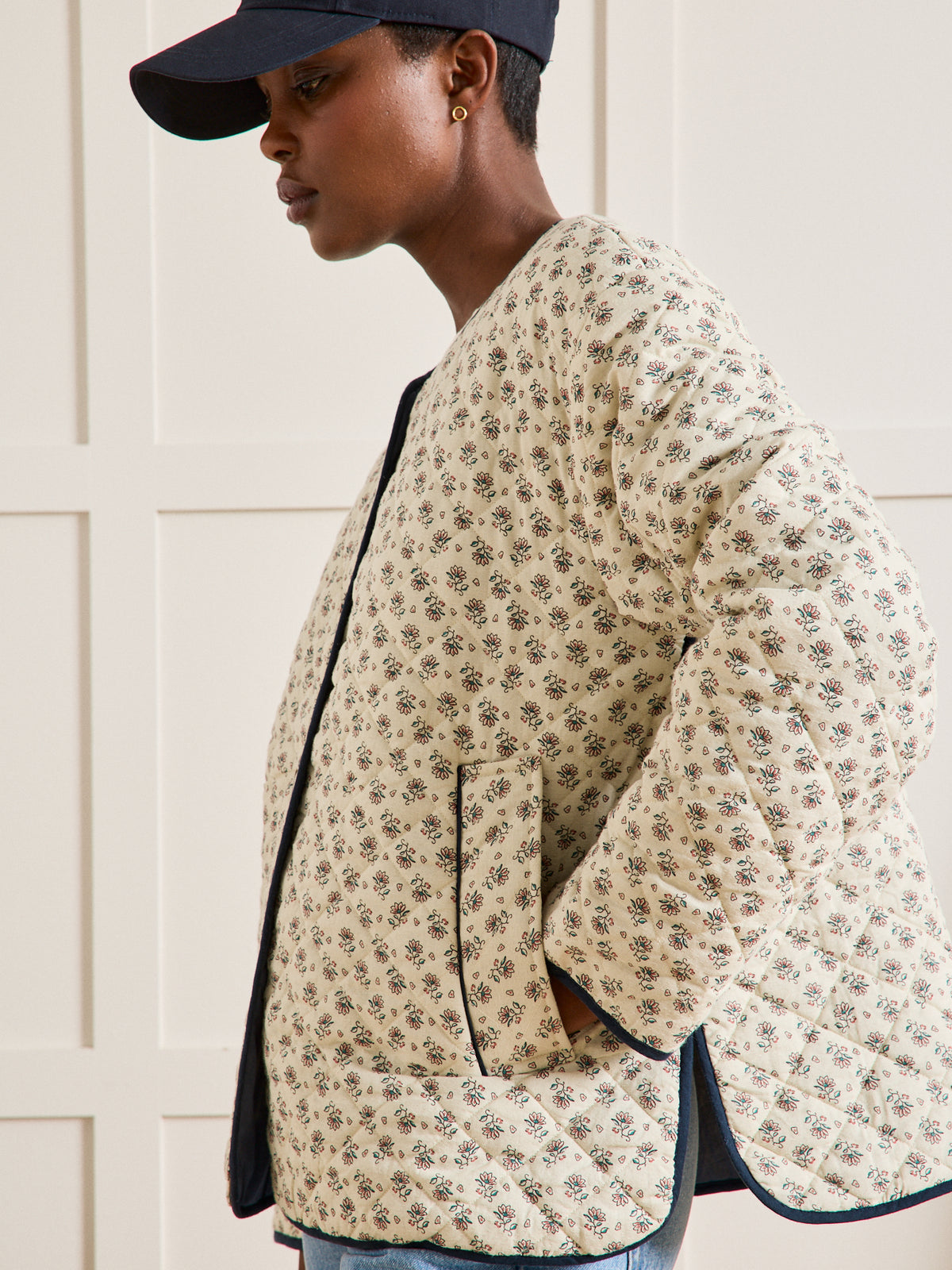 Veste matelassée gansée femme imprimé Pia