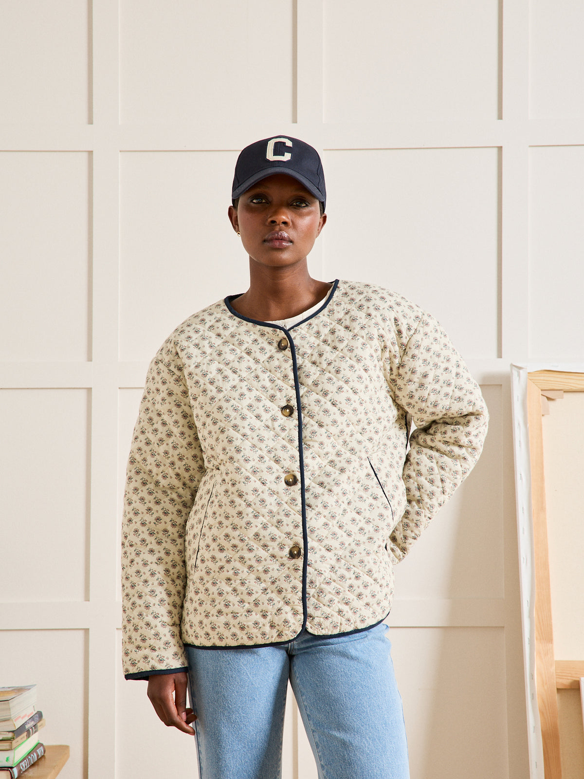 Veste matelassée gansée femme imprimé Pia