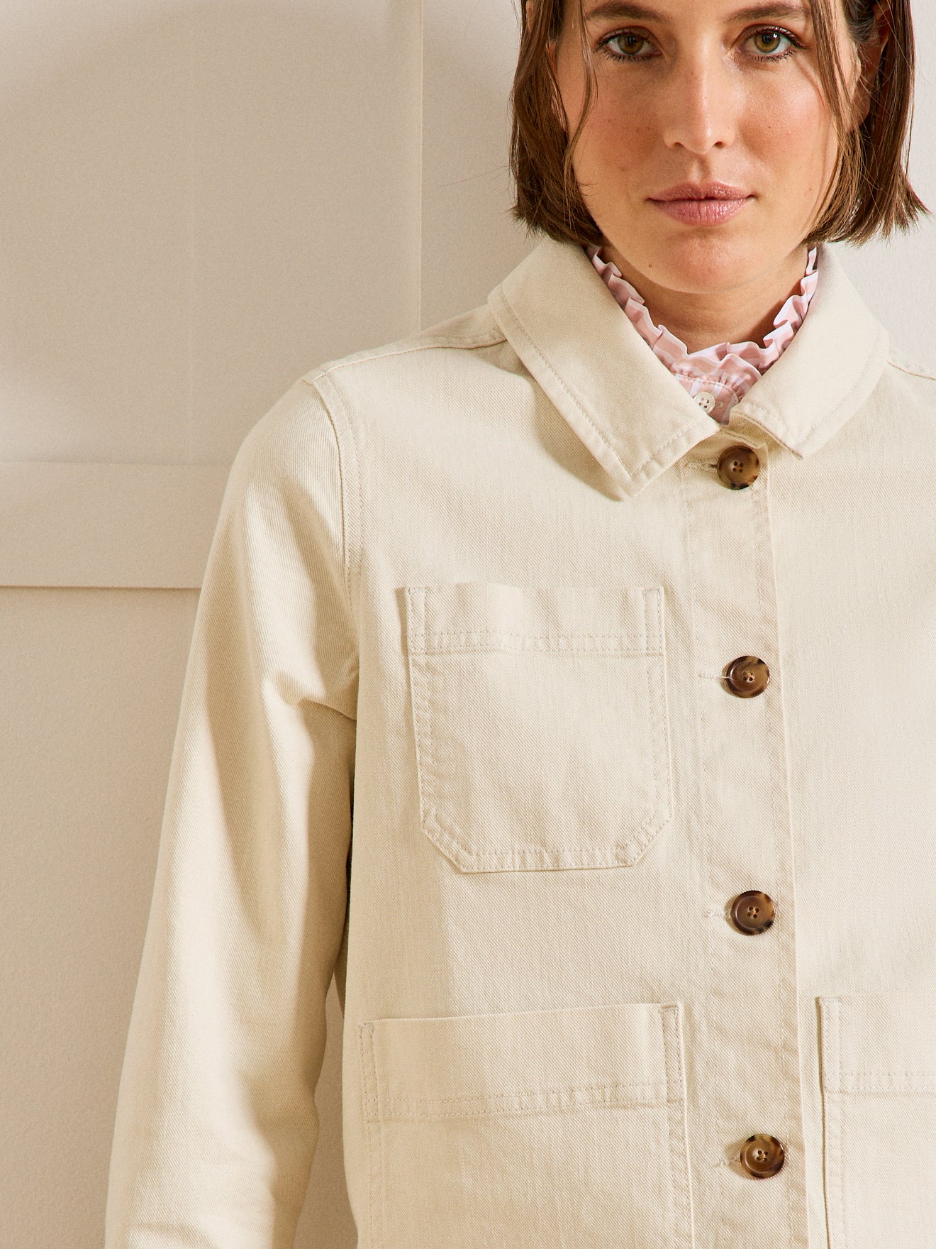 Veste worker jean femme coton biologique