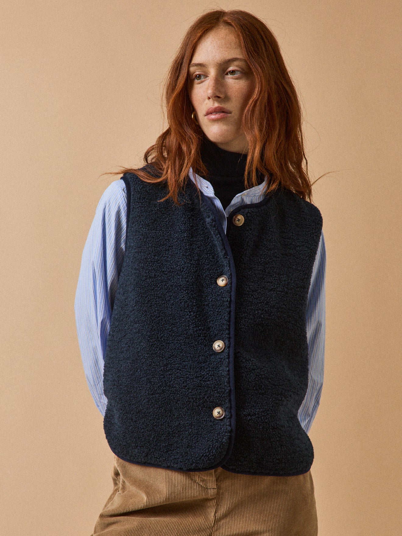 Damenweste aus Sherpa