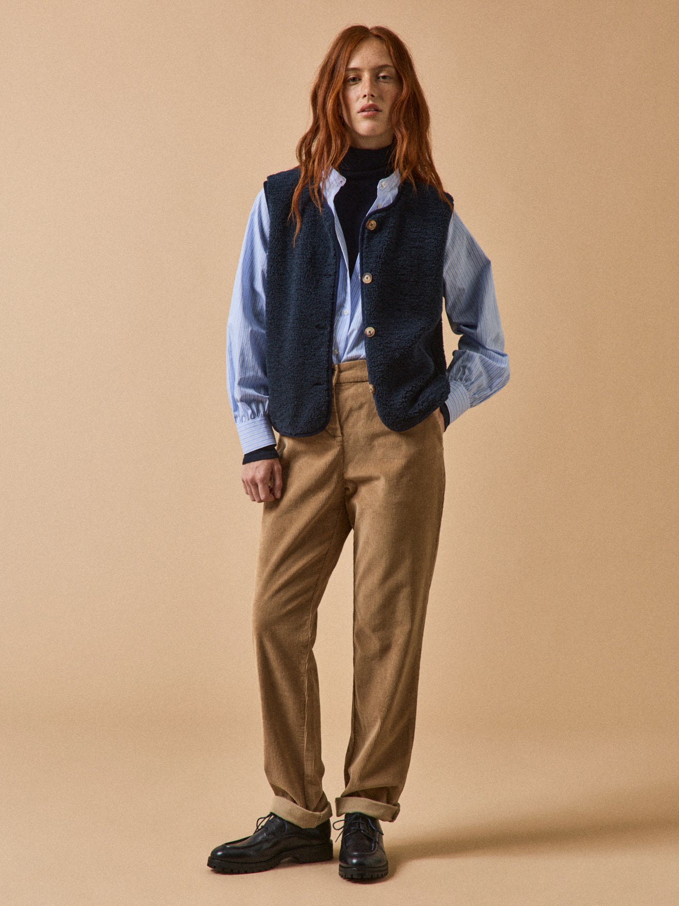 Damenweste aus Sherpa