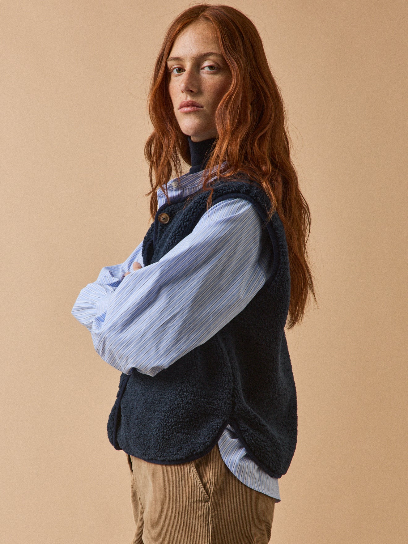 Damenweste aus Sherpa