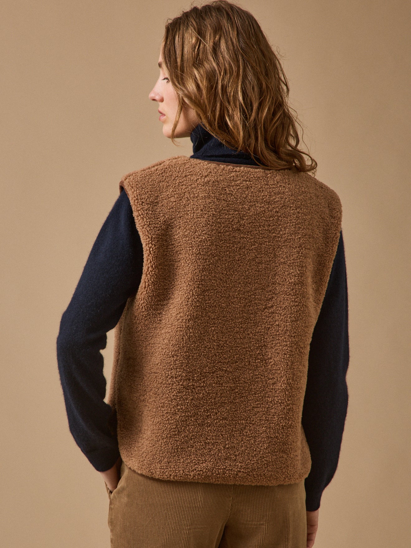 Damenweste aus Sherpa