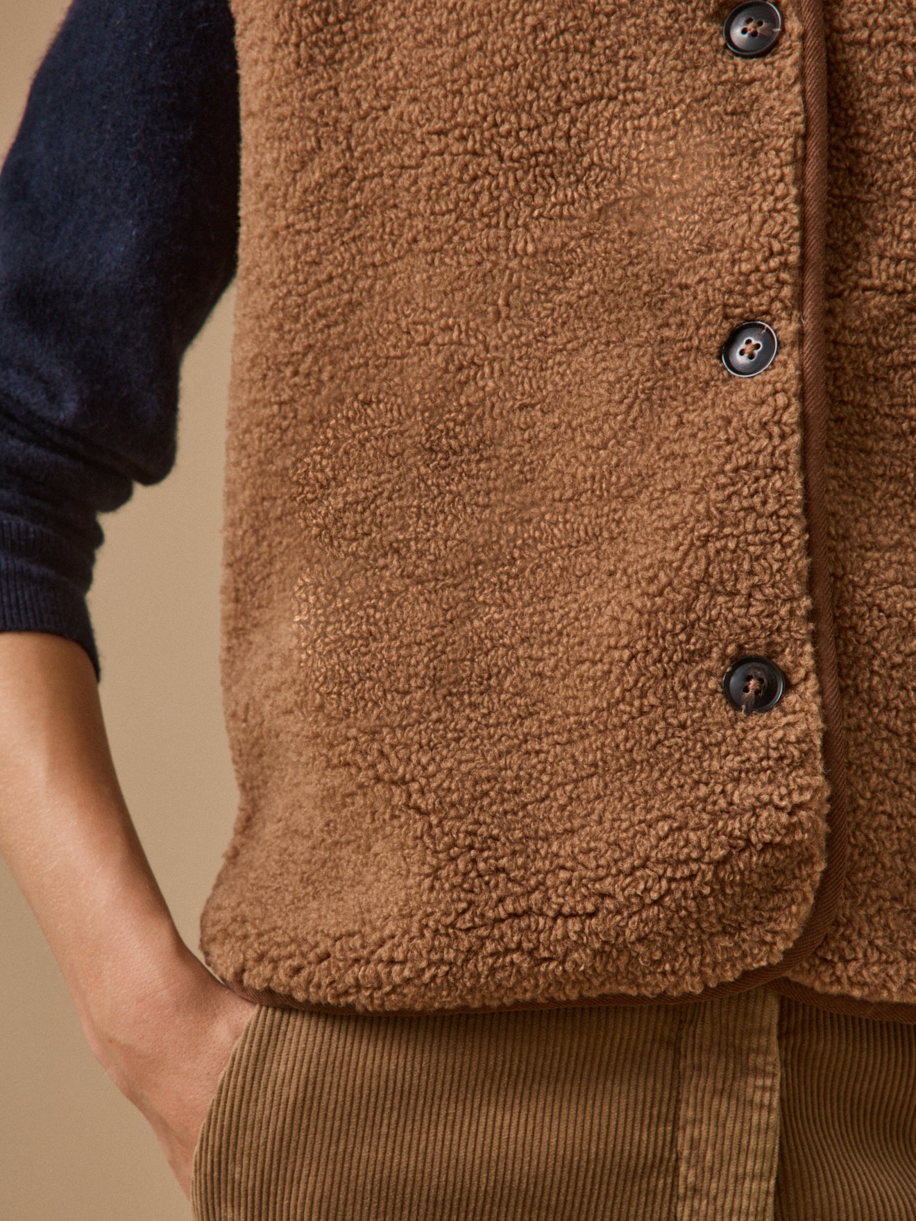 Damenweste aus Sherpa
