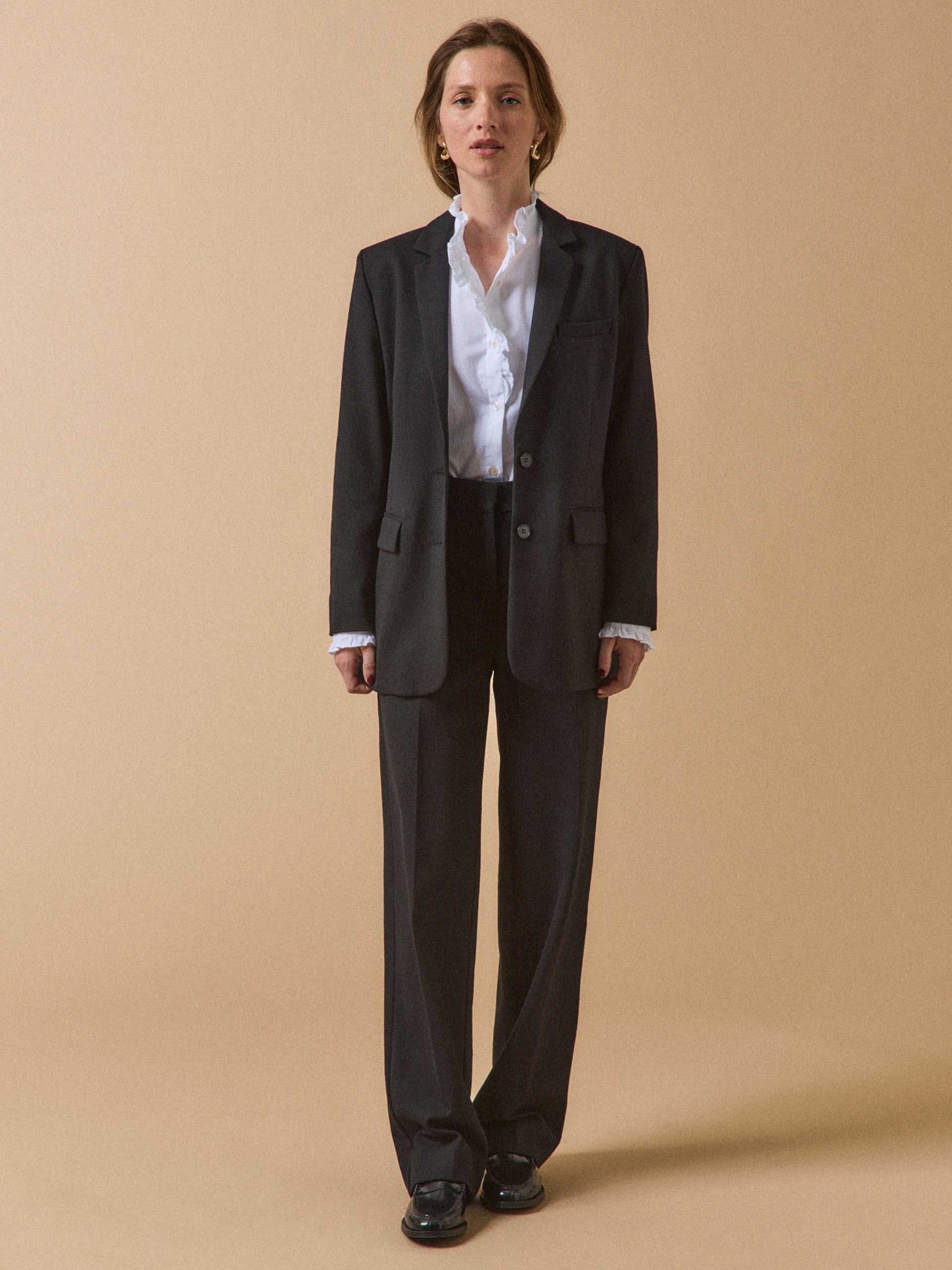 Veste tailleur twill uni femme