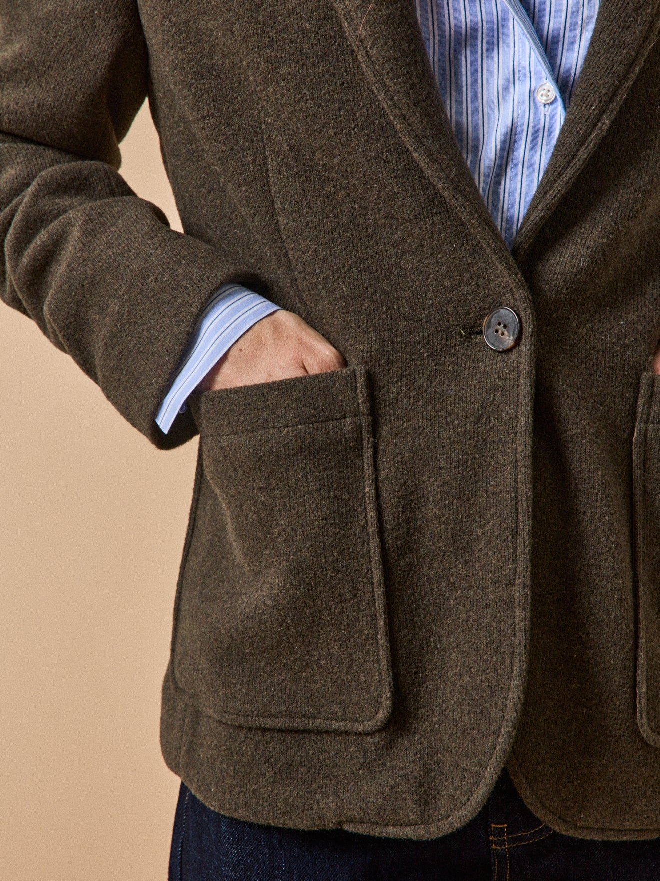 Einfarbiger Damen-Blazer