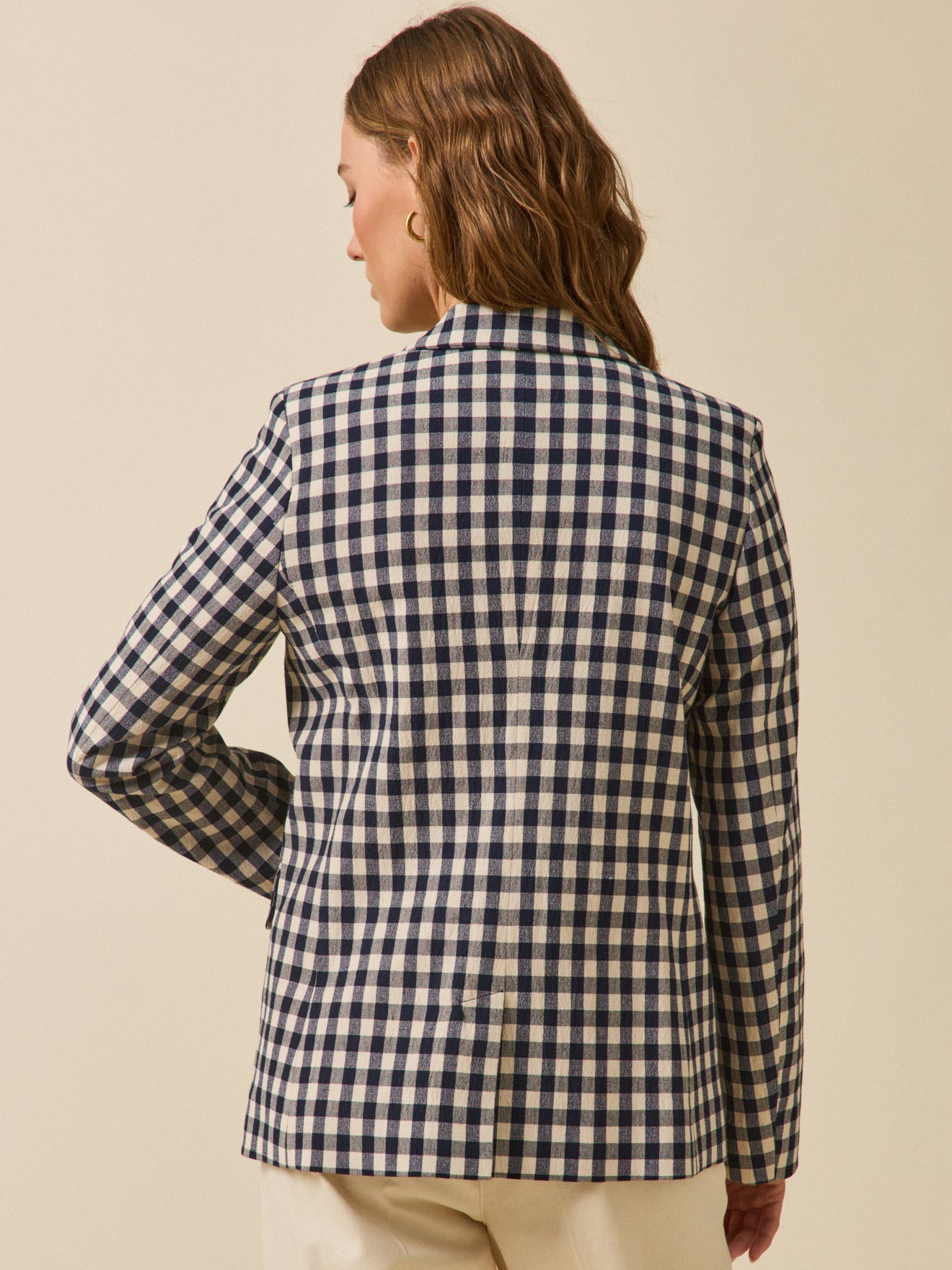 Veste tailleur vichy femme