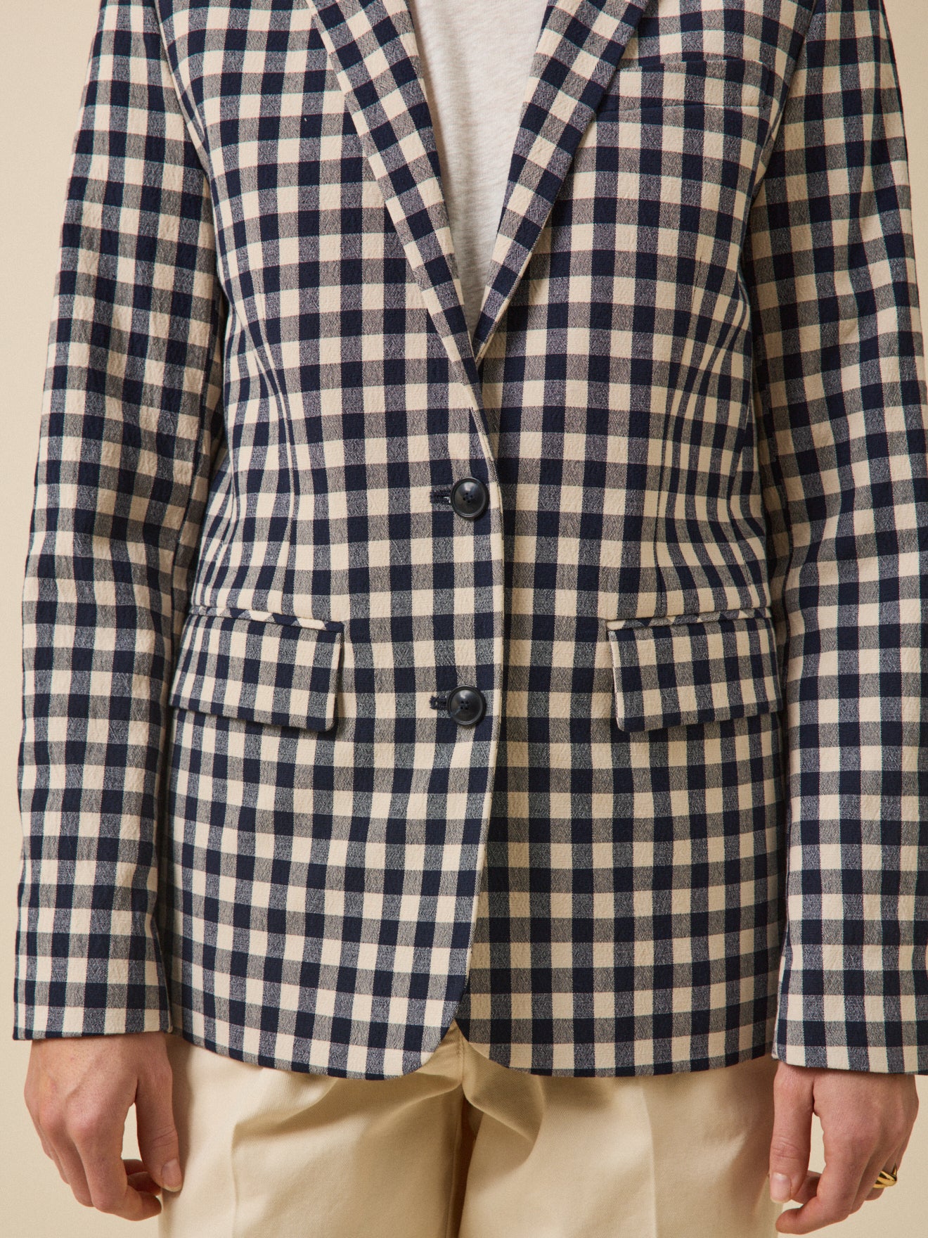 Veste tailleur vichy femme