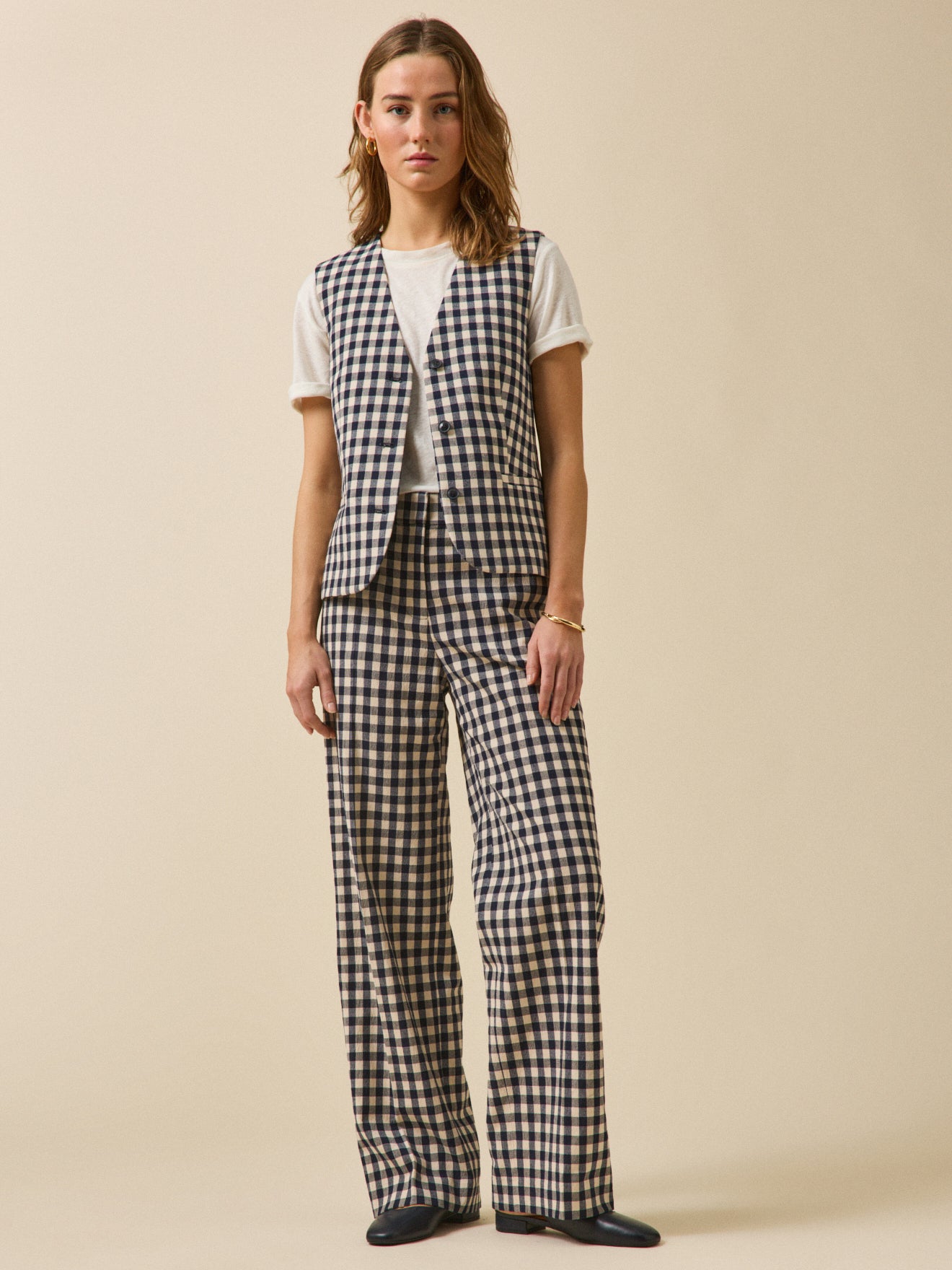 Damenweste mit Vichy-Karos