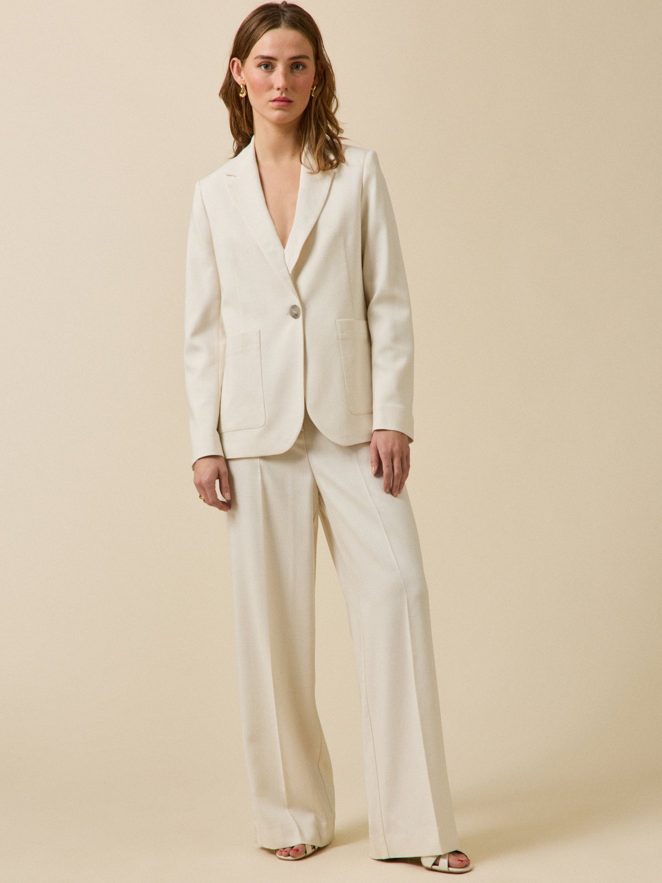 Damen-Anzugjacke aus gerautem Stoff