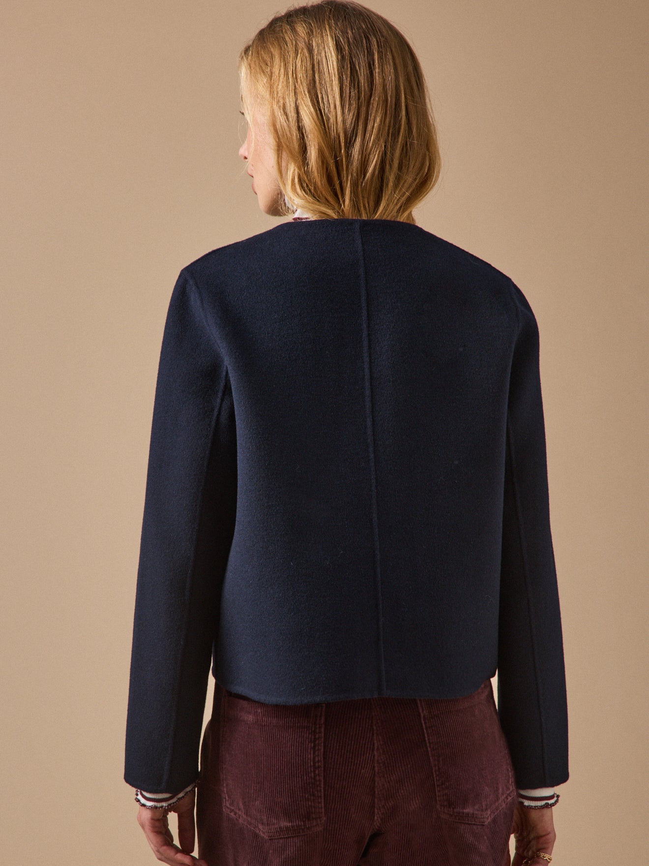 Damenjacke aus doppellagigem Wollmix