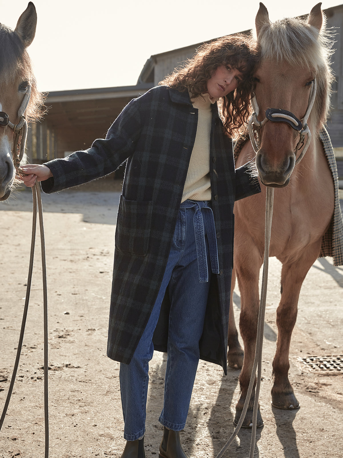 Manteau écossais pure laine femme