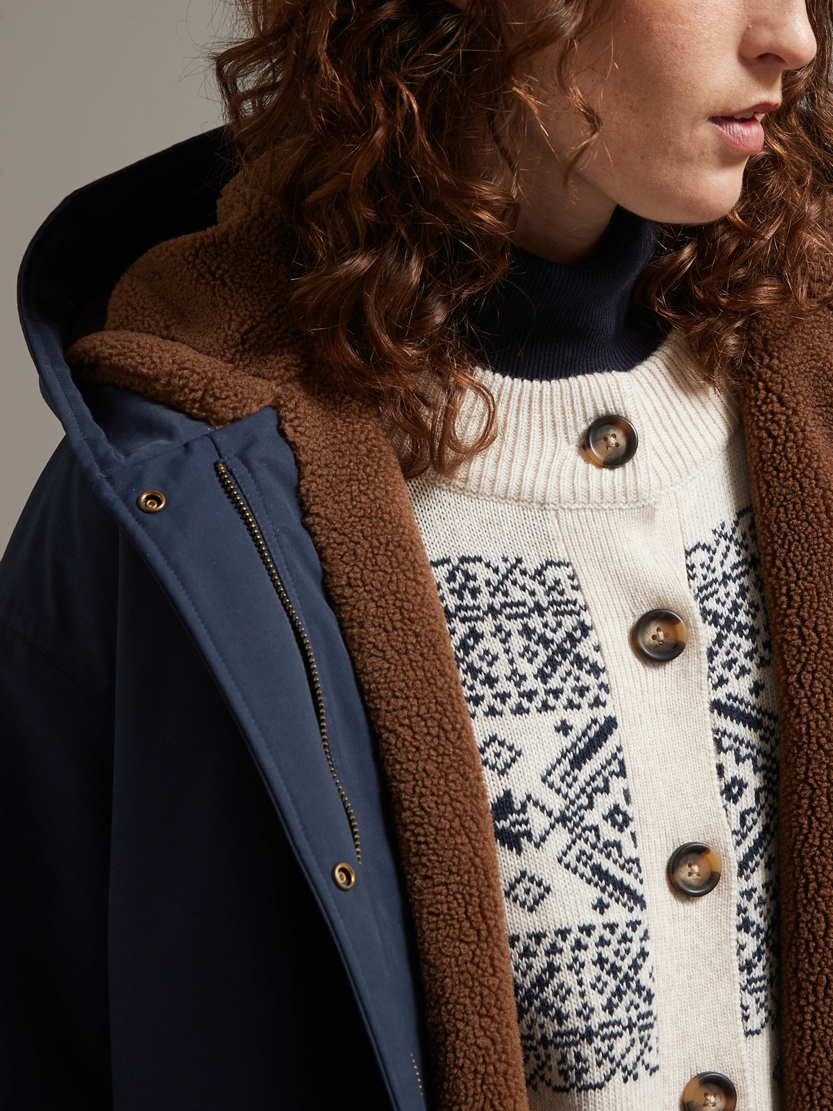 Langer Damen-Parka mit Futter