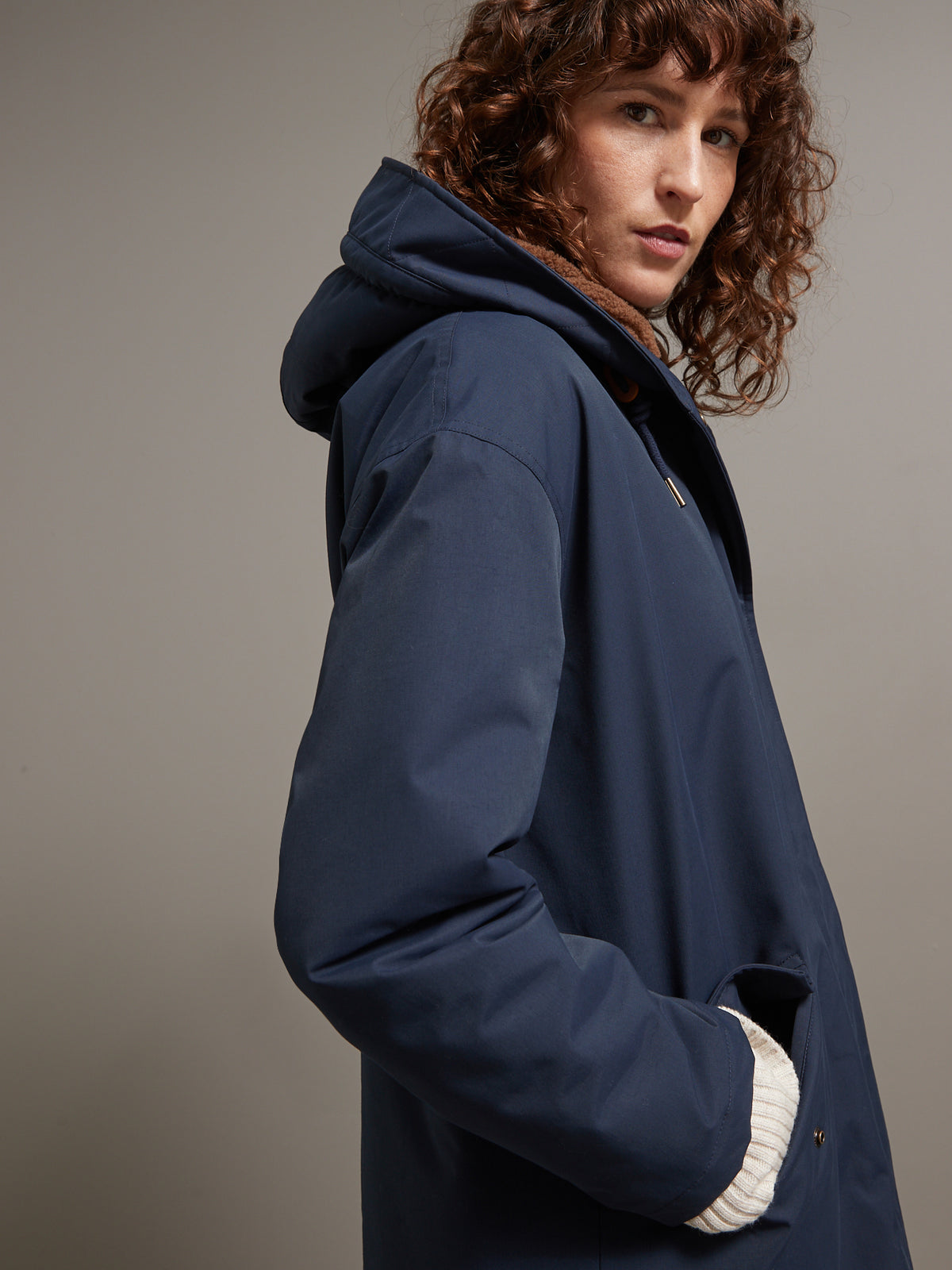 Langer Damen-Parka mit Futter