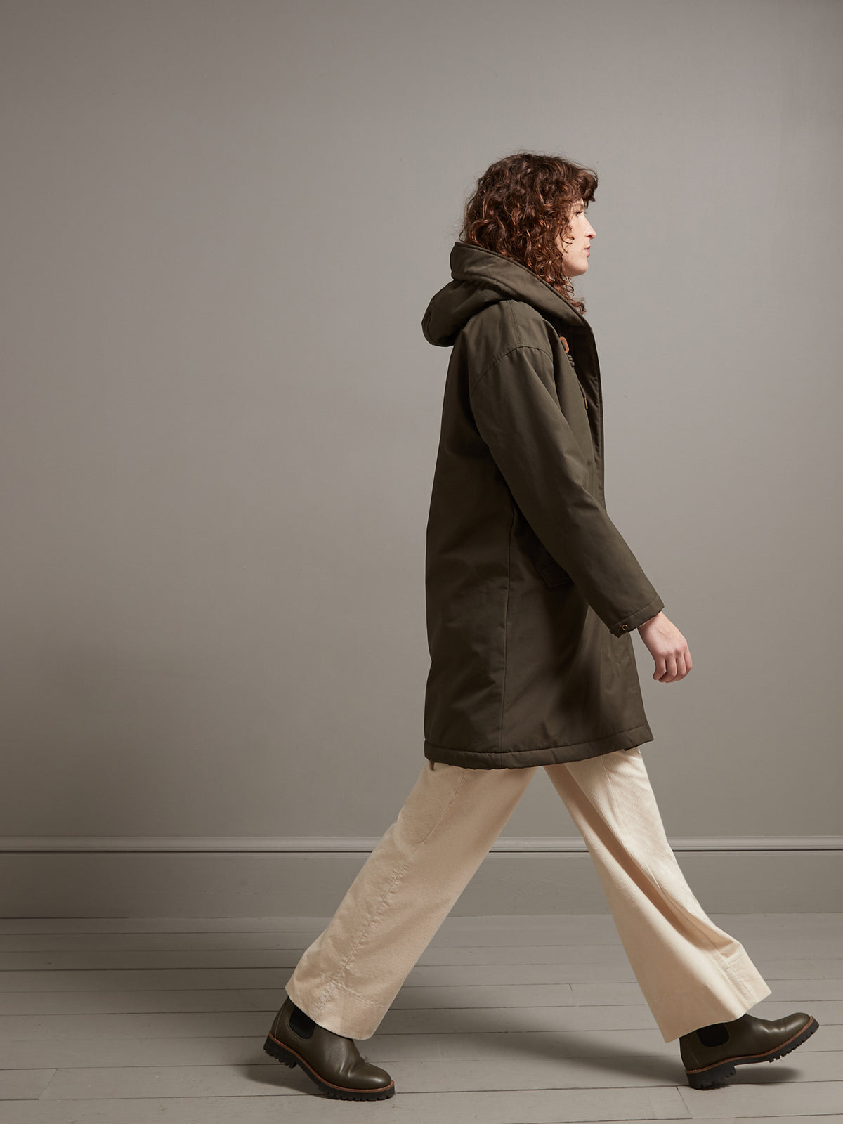 Langer Damen-Parka mit Futter