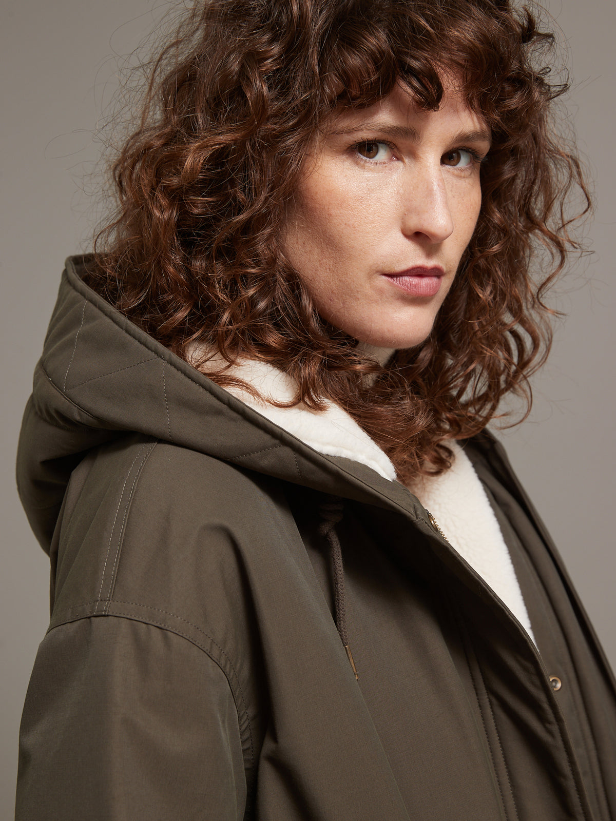 Langer Damen-Parka mit Futter