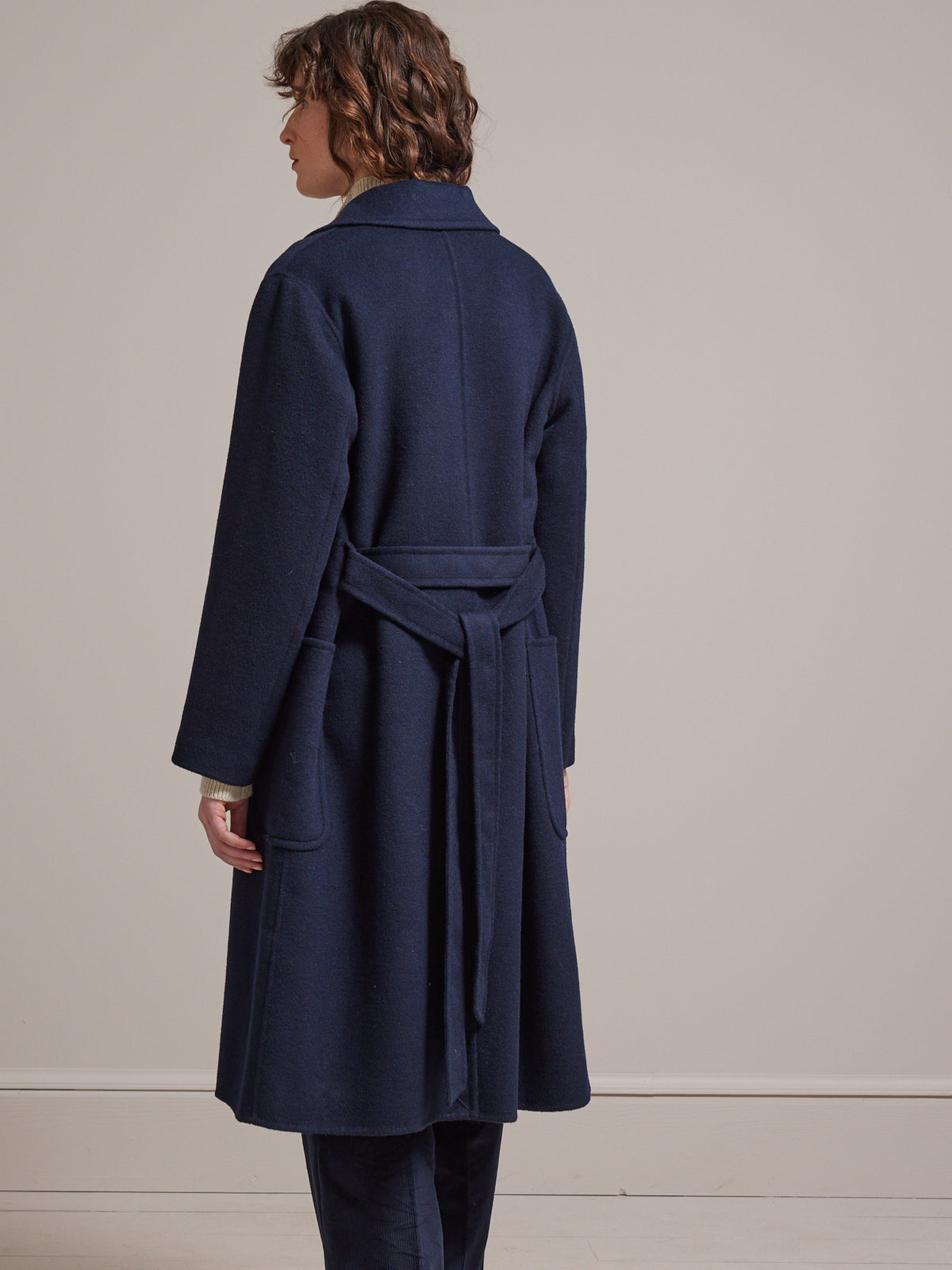 Manteau lainage double face femme