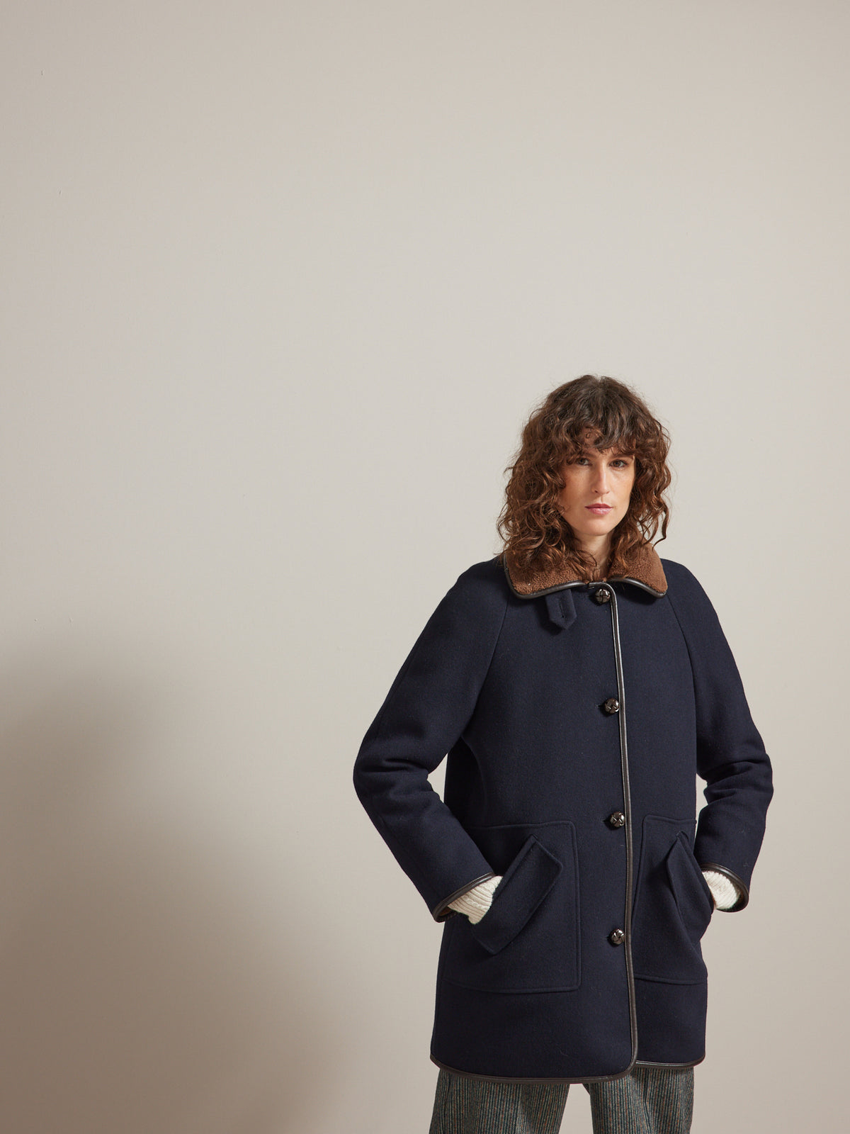 Manteau gansé intérieur sherpa femme