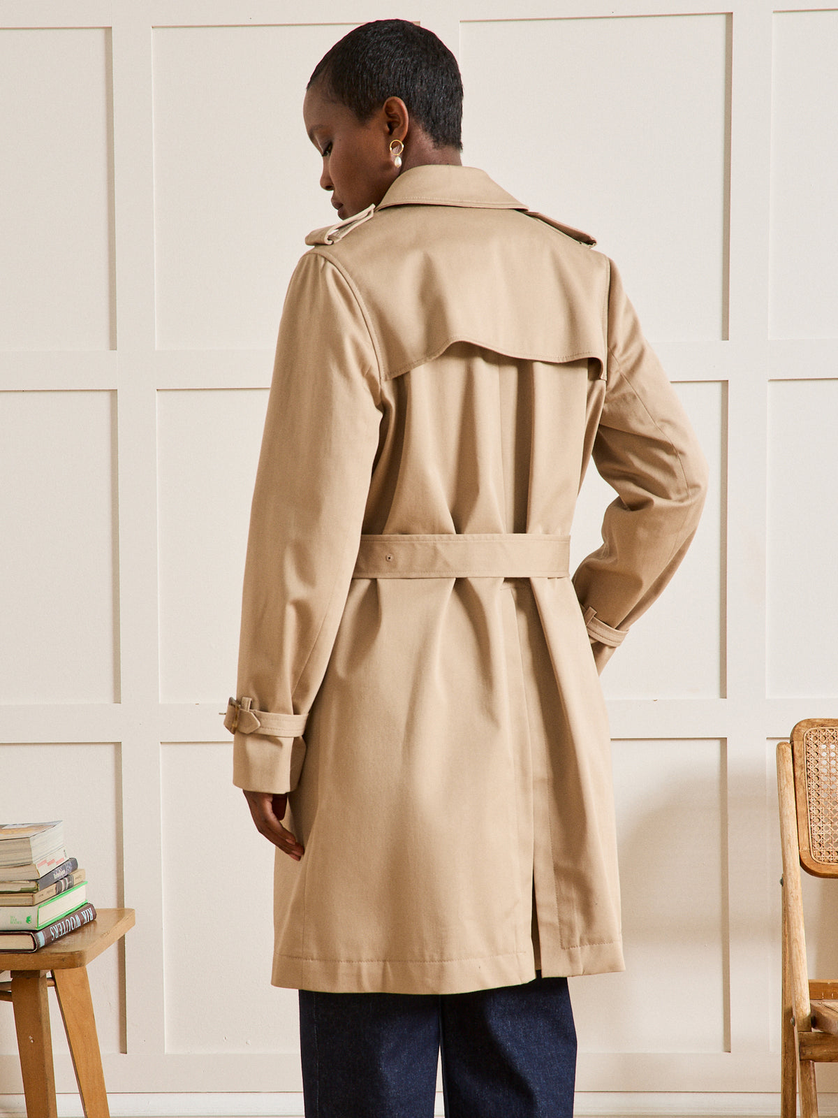 Langer Damen-Trenchcoat