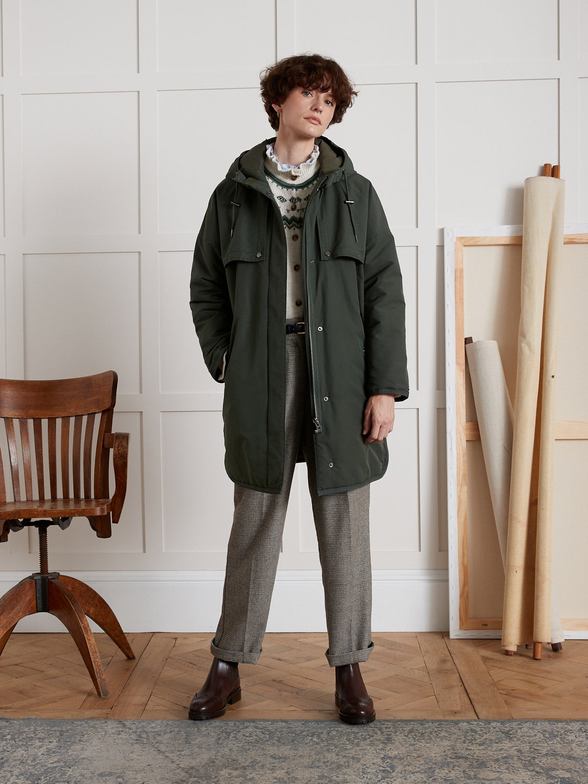 Parka mi-longue oversize femme
