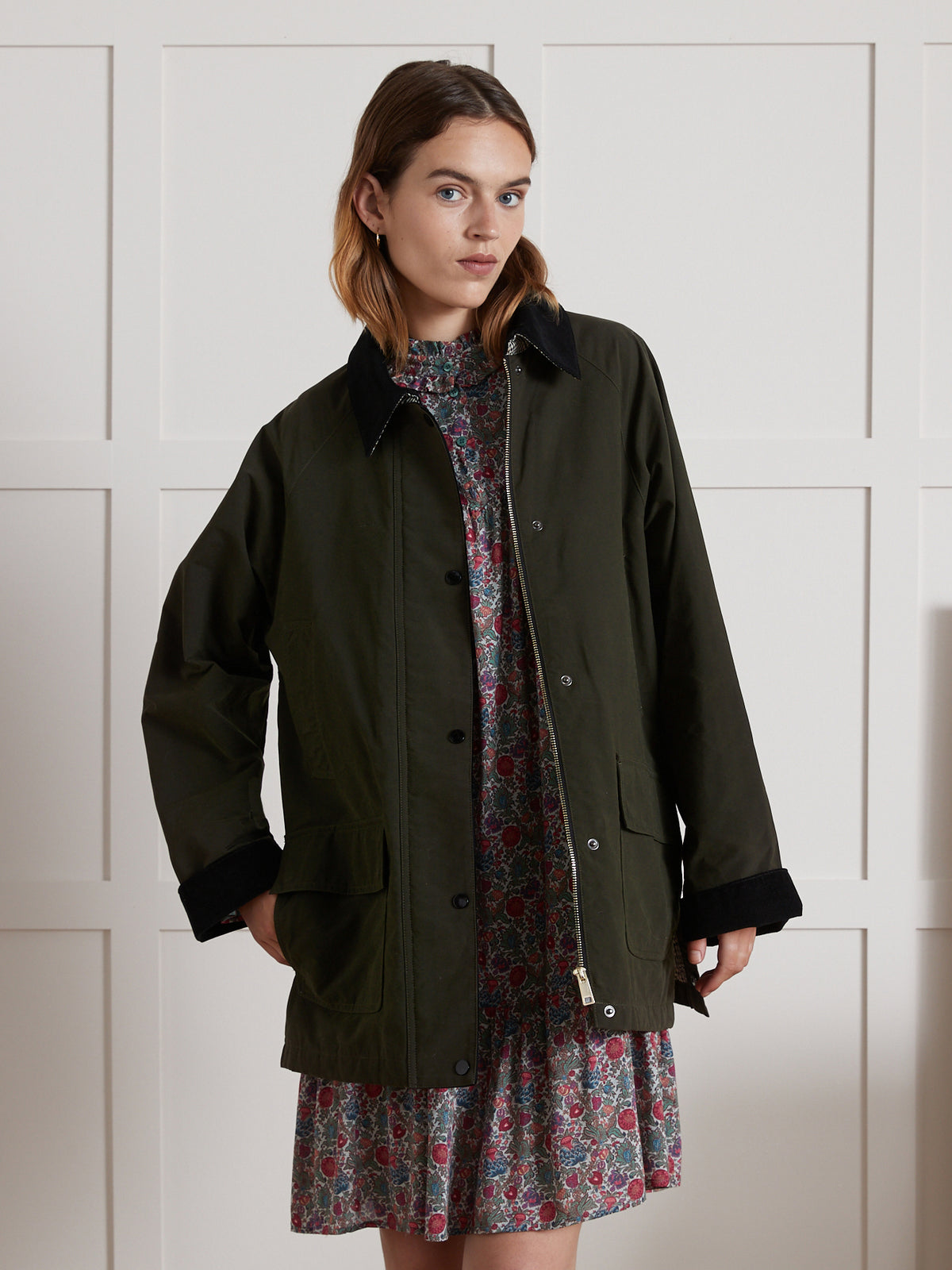 Veste femme coton enduit