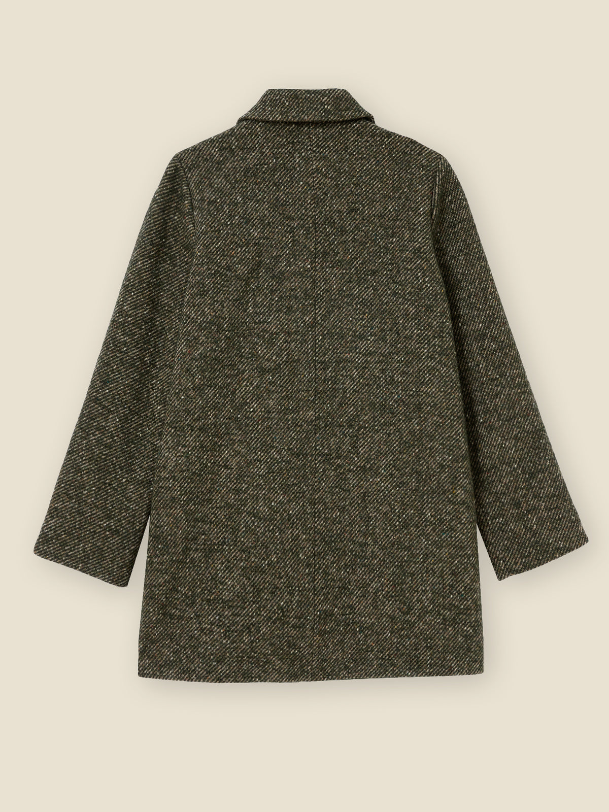 Manteau court twill mouliné femme