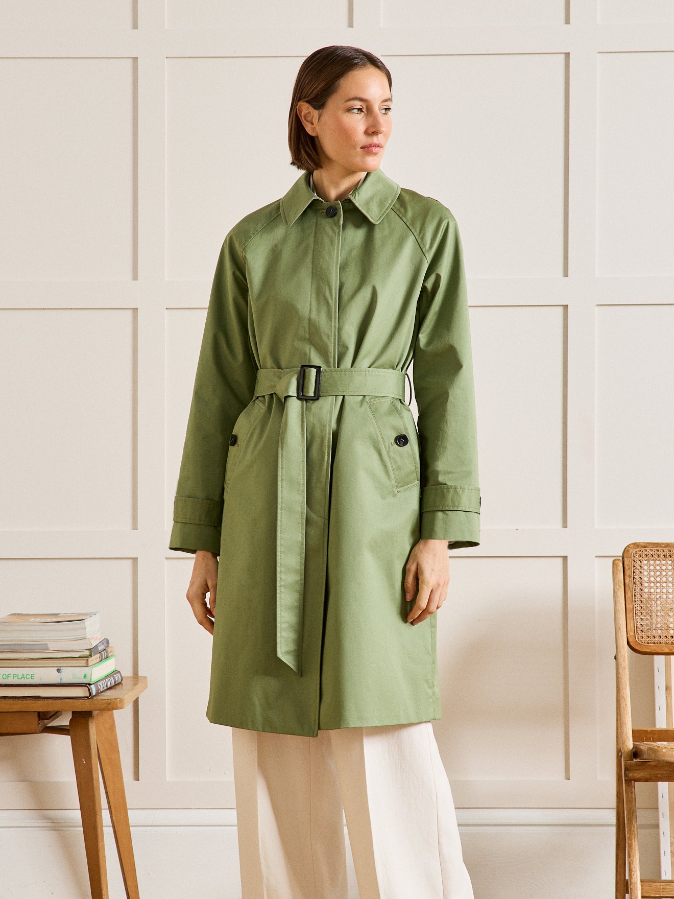 Trench long raglan femme