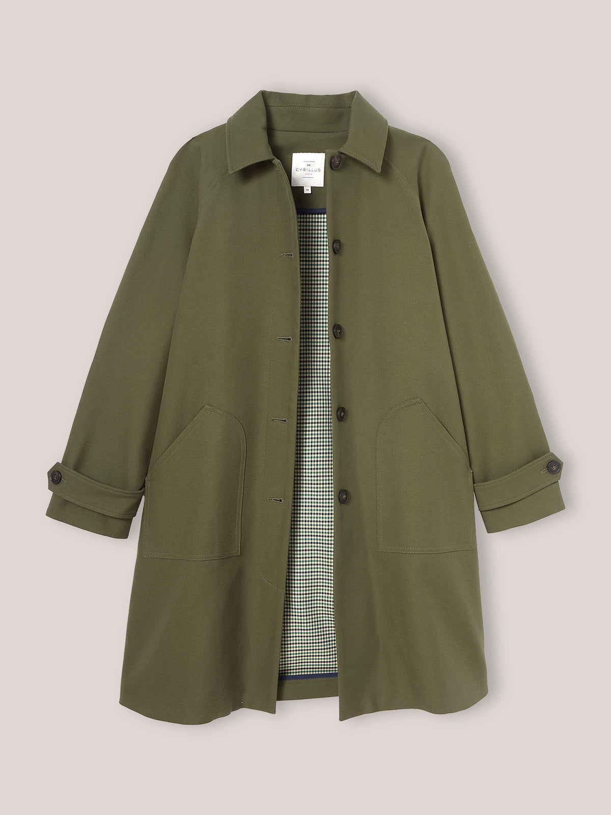 Manteau Car Coat femme tissu double face