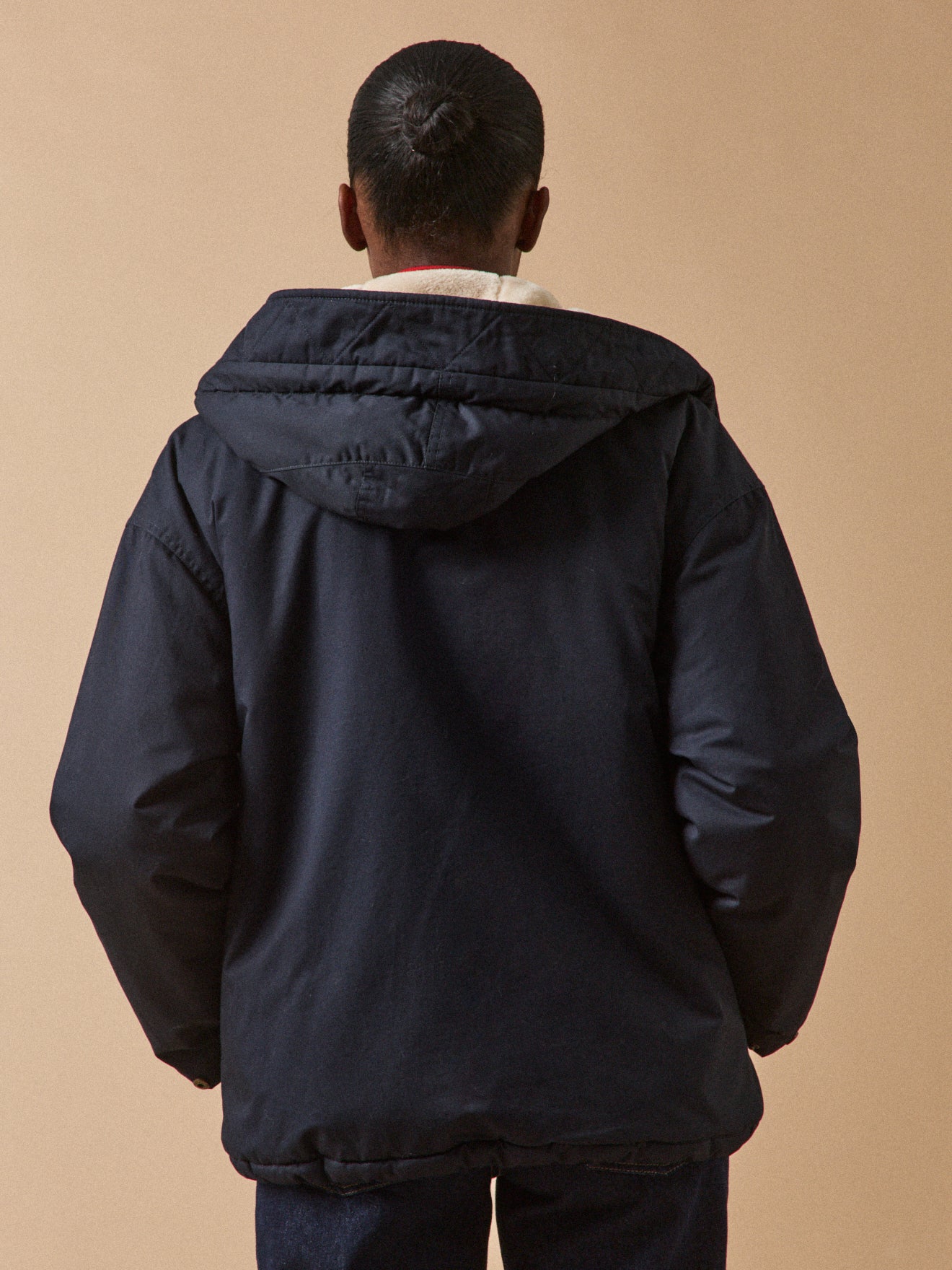 Kurzer Damen-Parka mit Webpelz-Futter