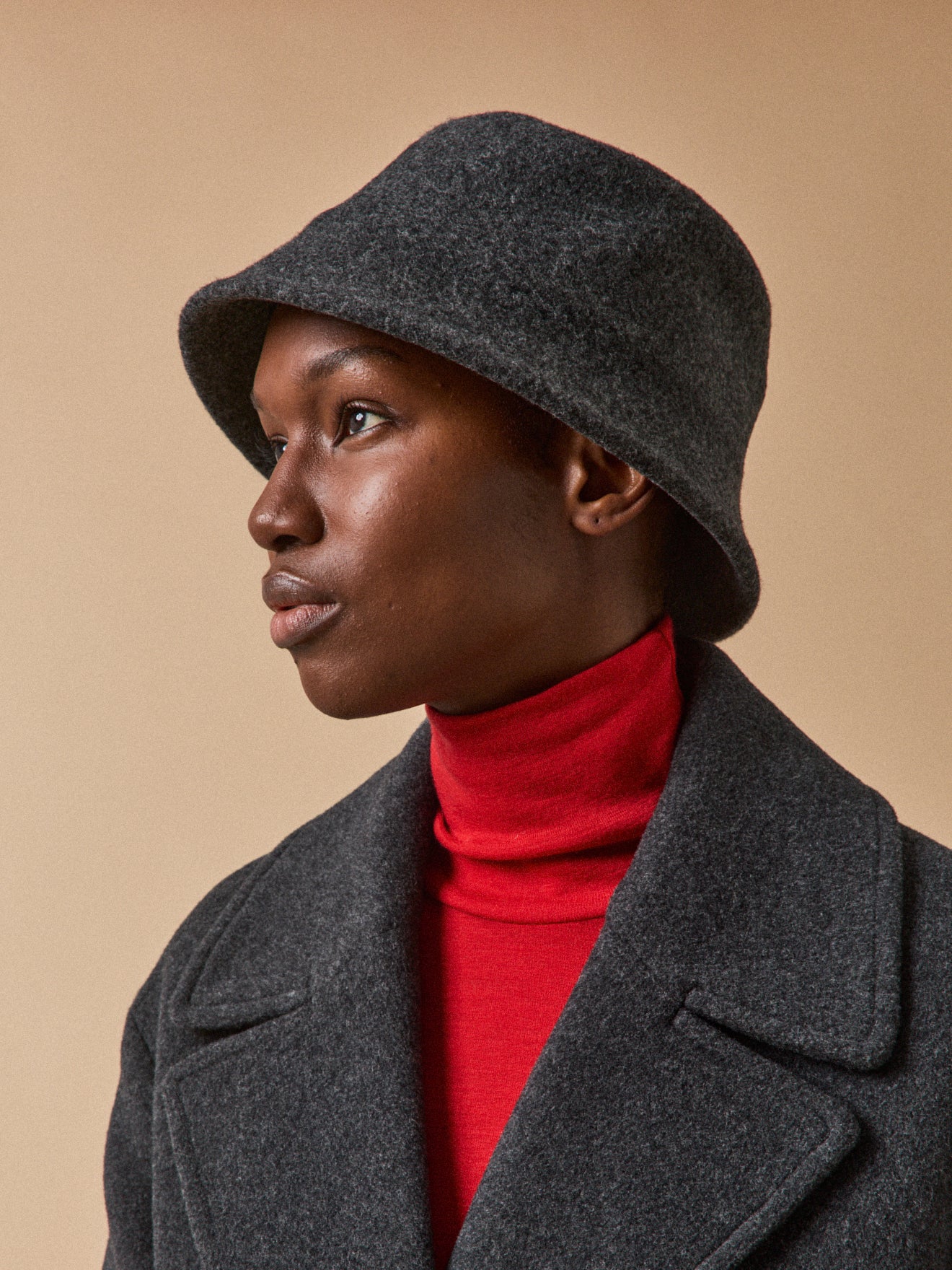 Manteau caban lainage uni femme