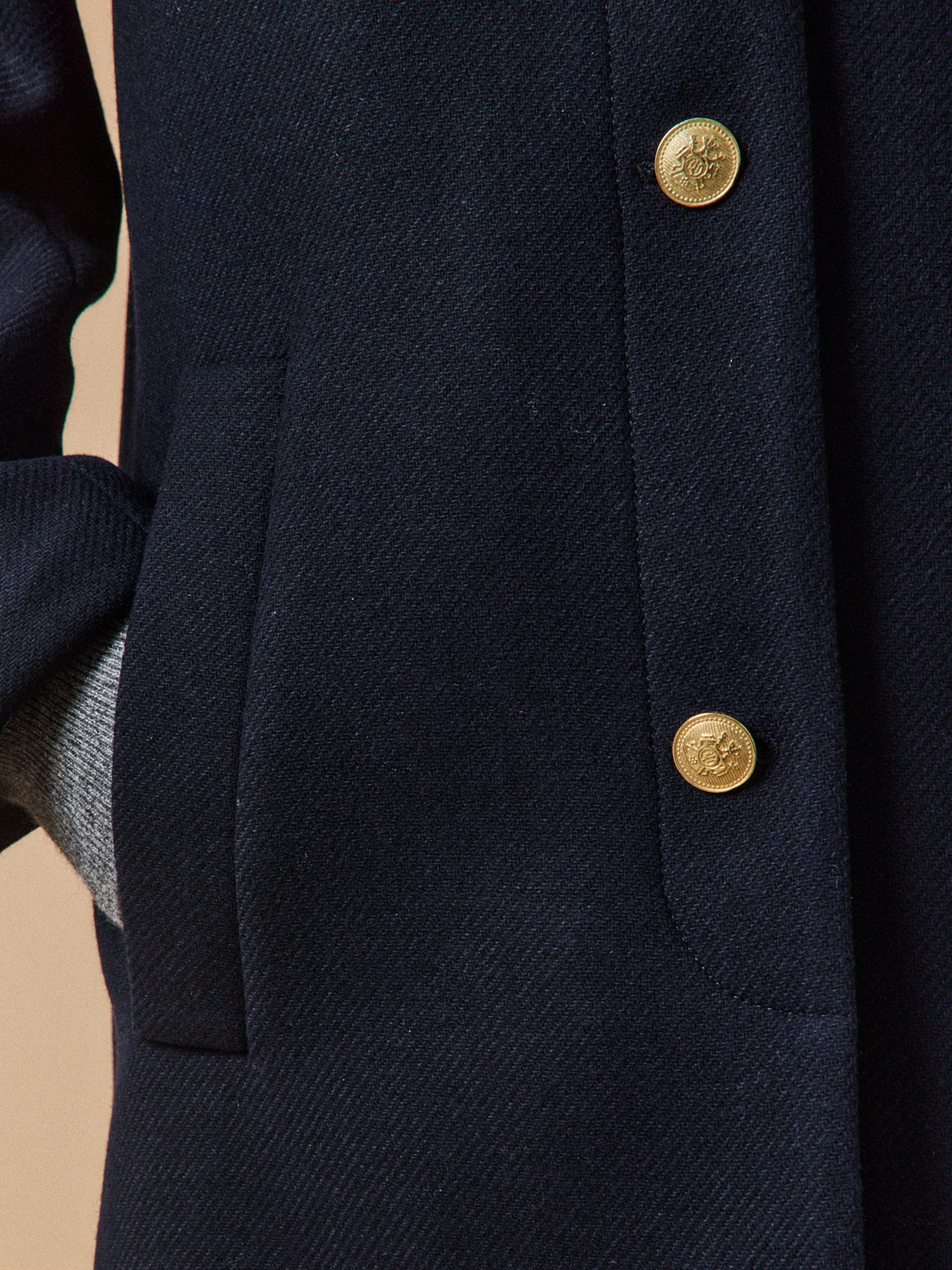 Manteau court lainage uni femme