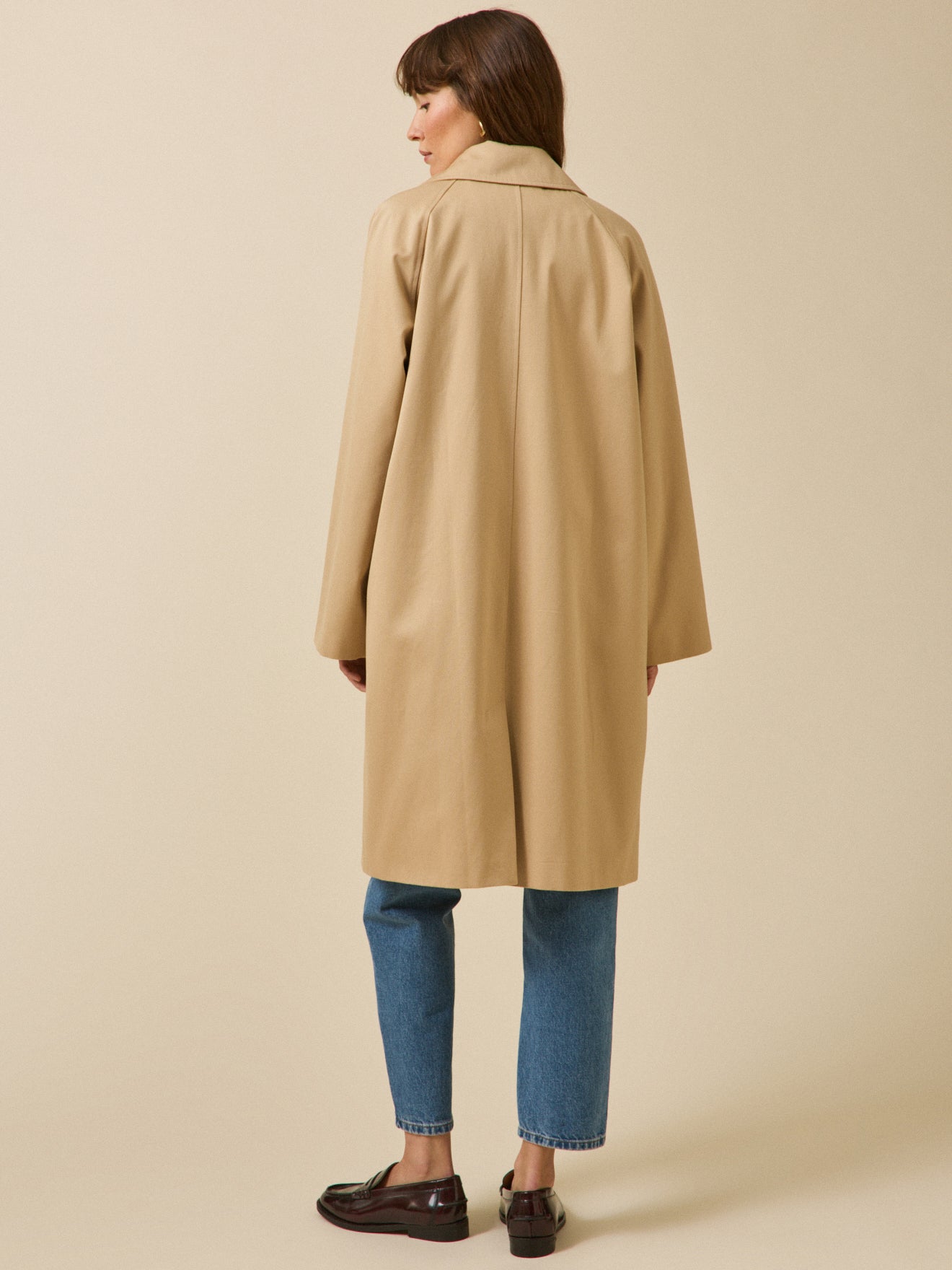 Trench long coton biologique femme