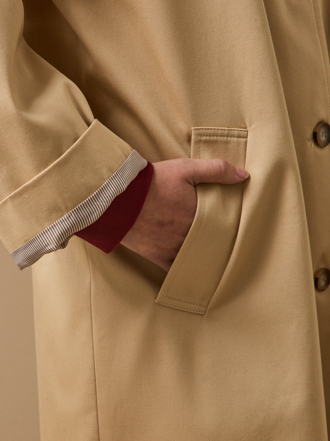 Trench long coton biologique femme