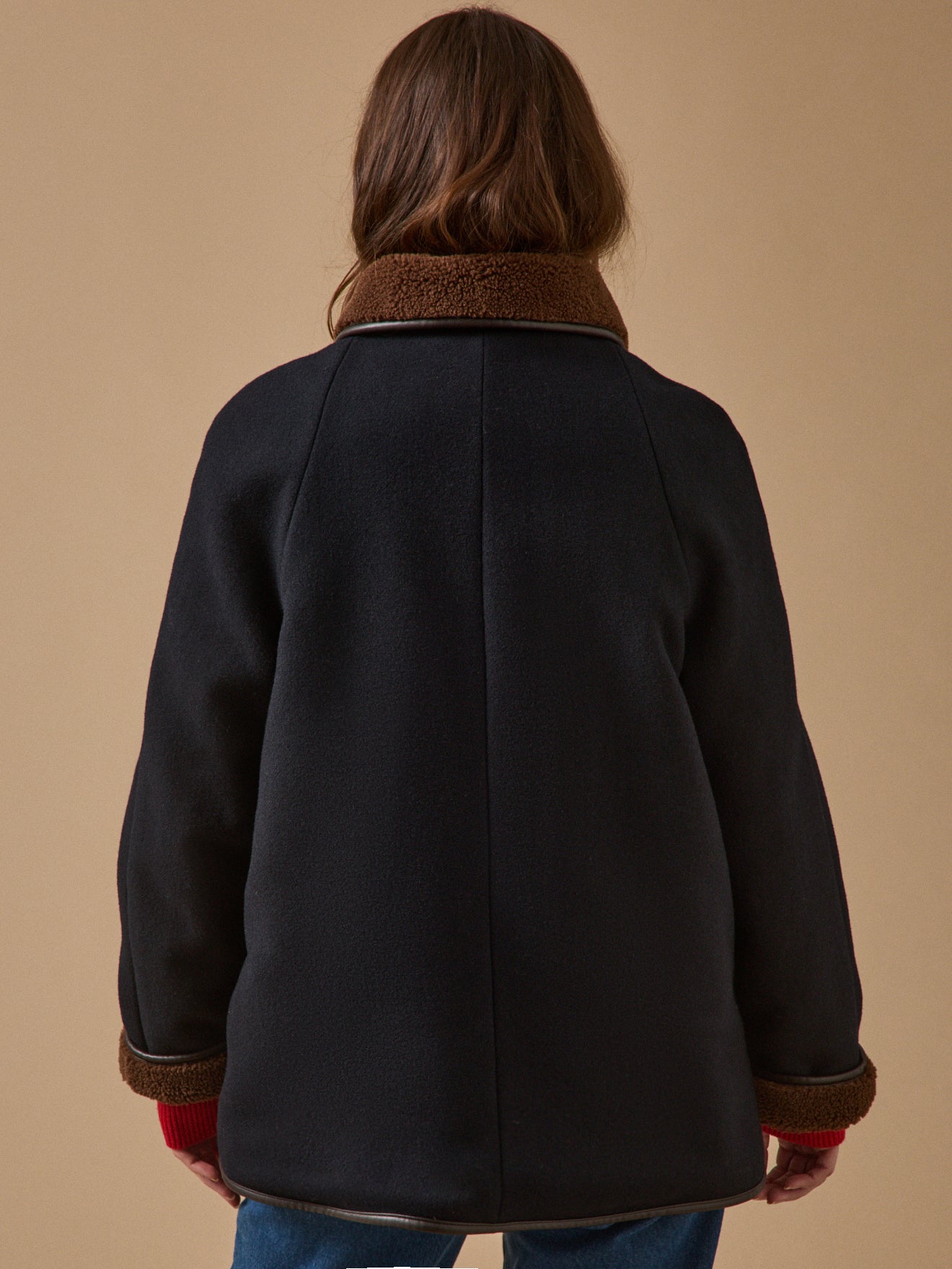 Manteau gansé intérieur sherpa femme