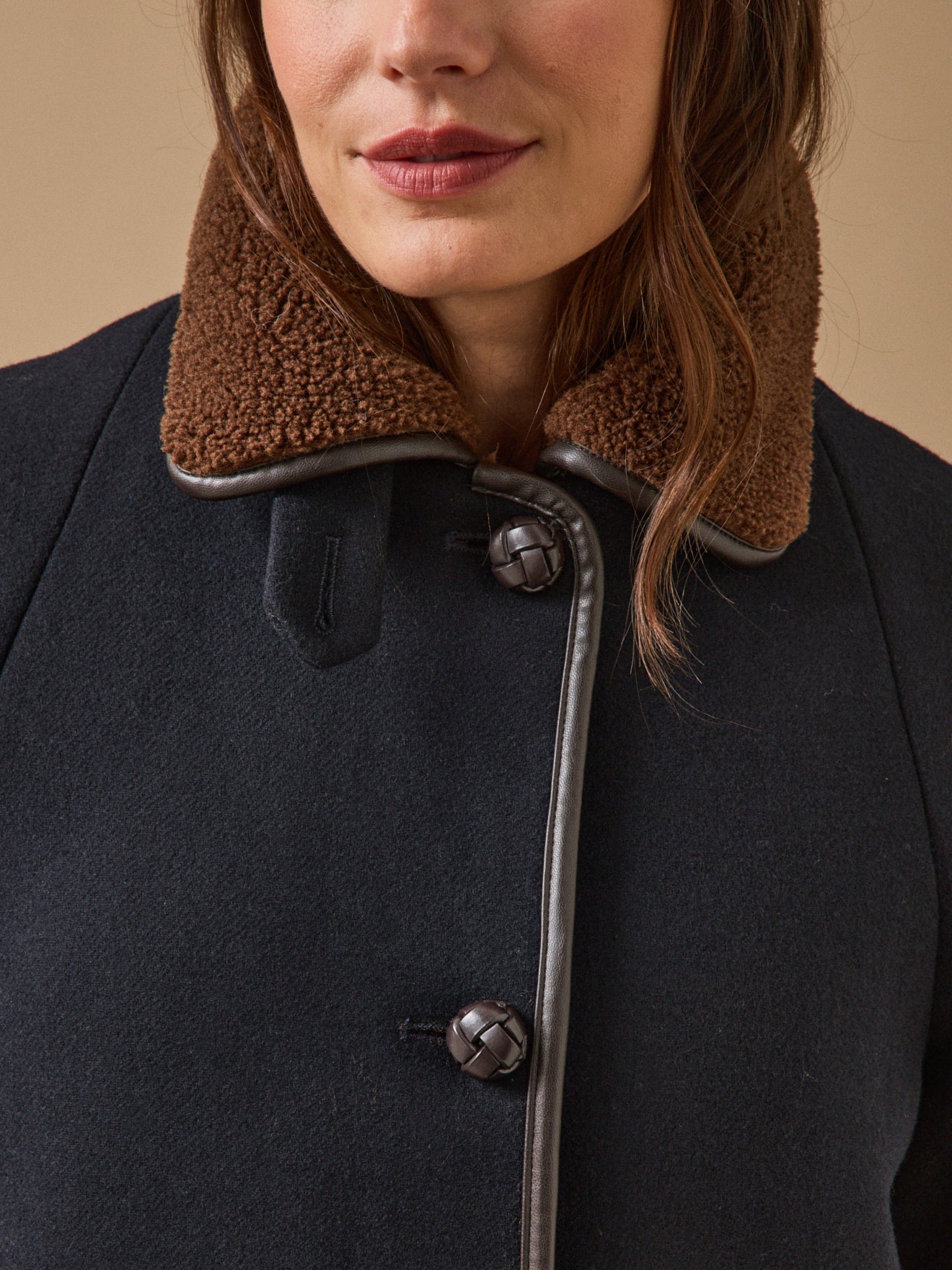 Manteau gansé intérieur sherpa femme