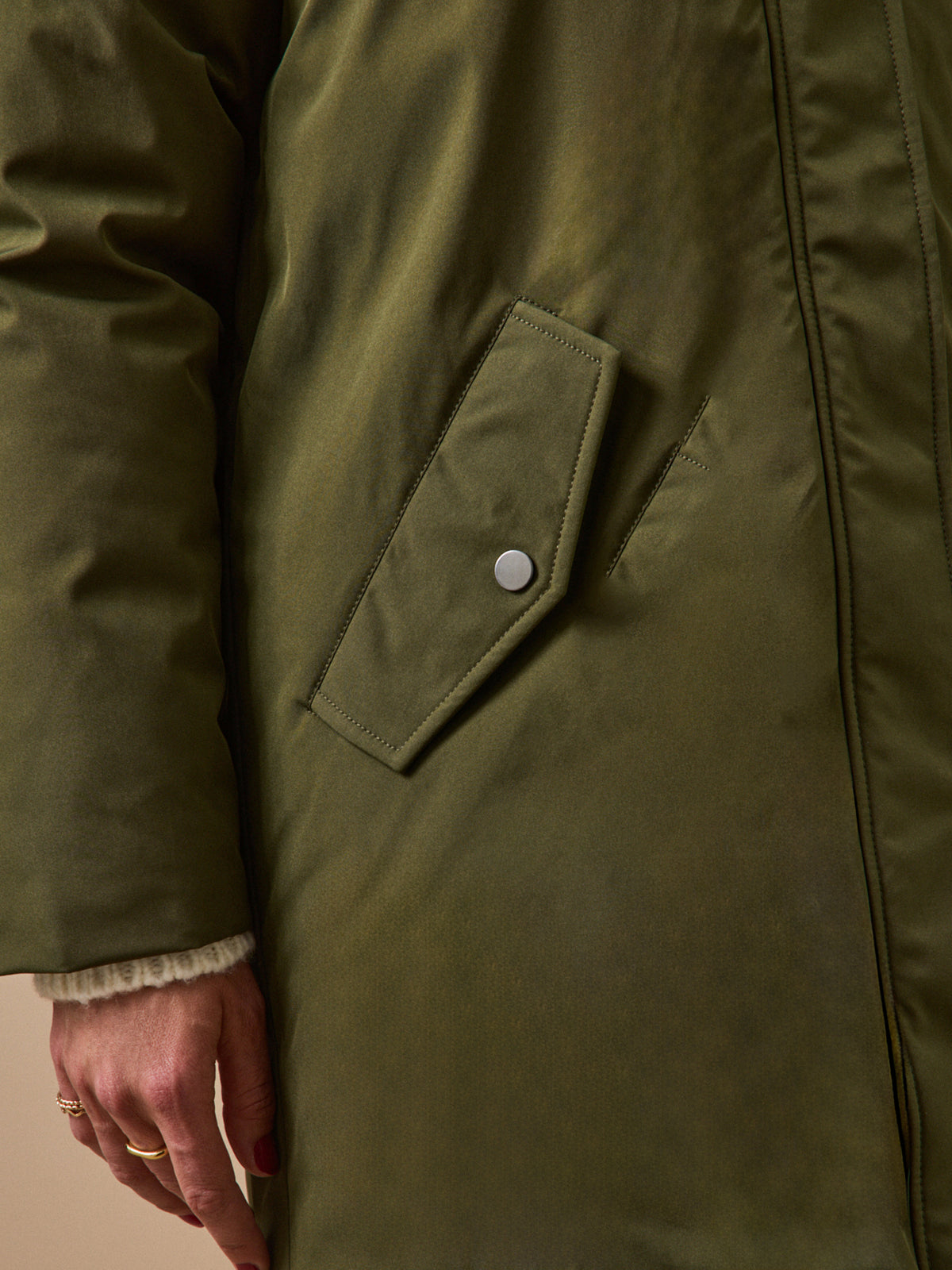 Langer, wattierter Damen-Parka