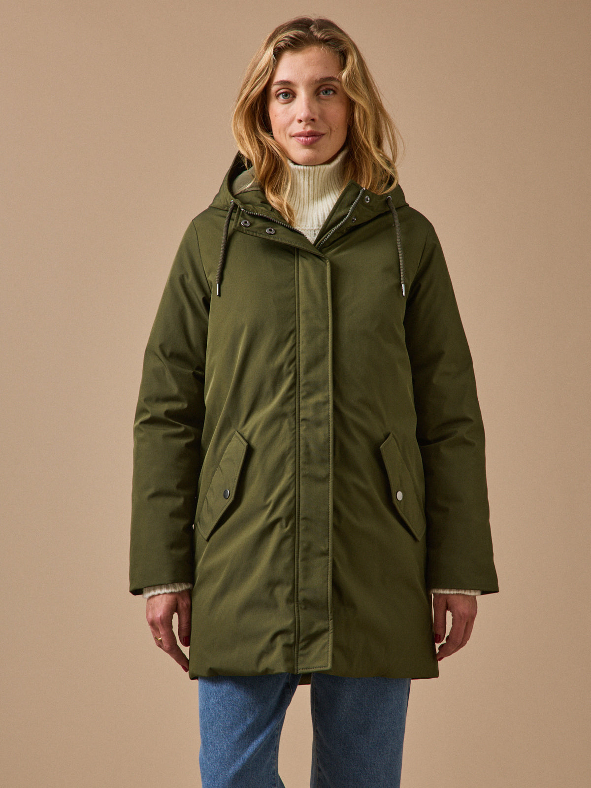 Langer, wattierter Damen-Parka