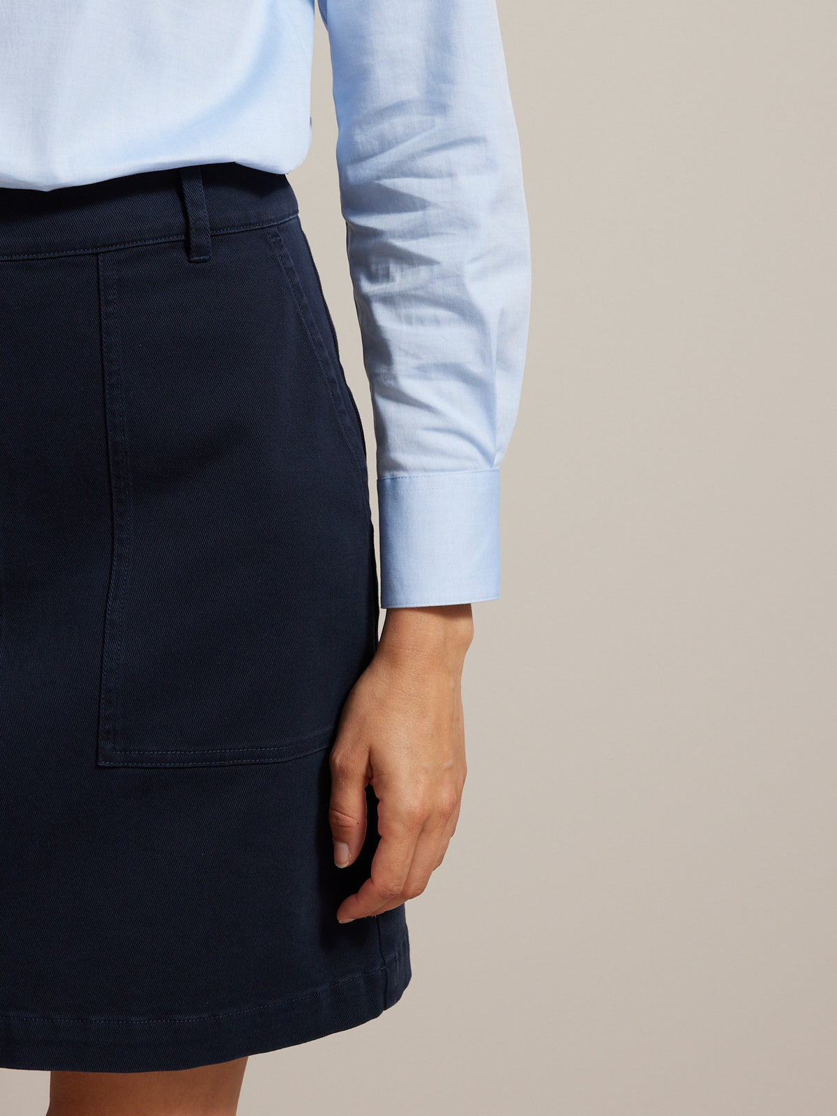 Jupe cargo courte femme coton stretch