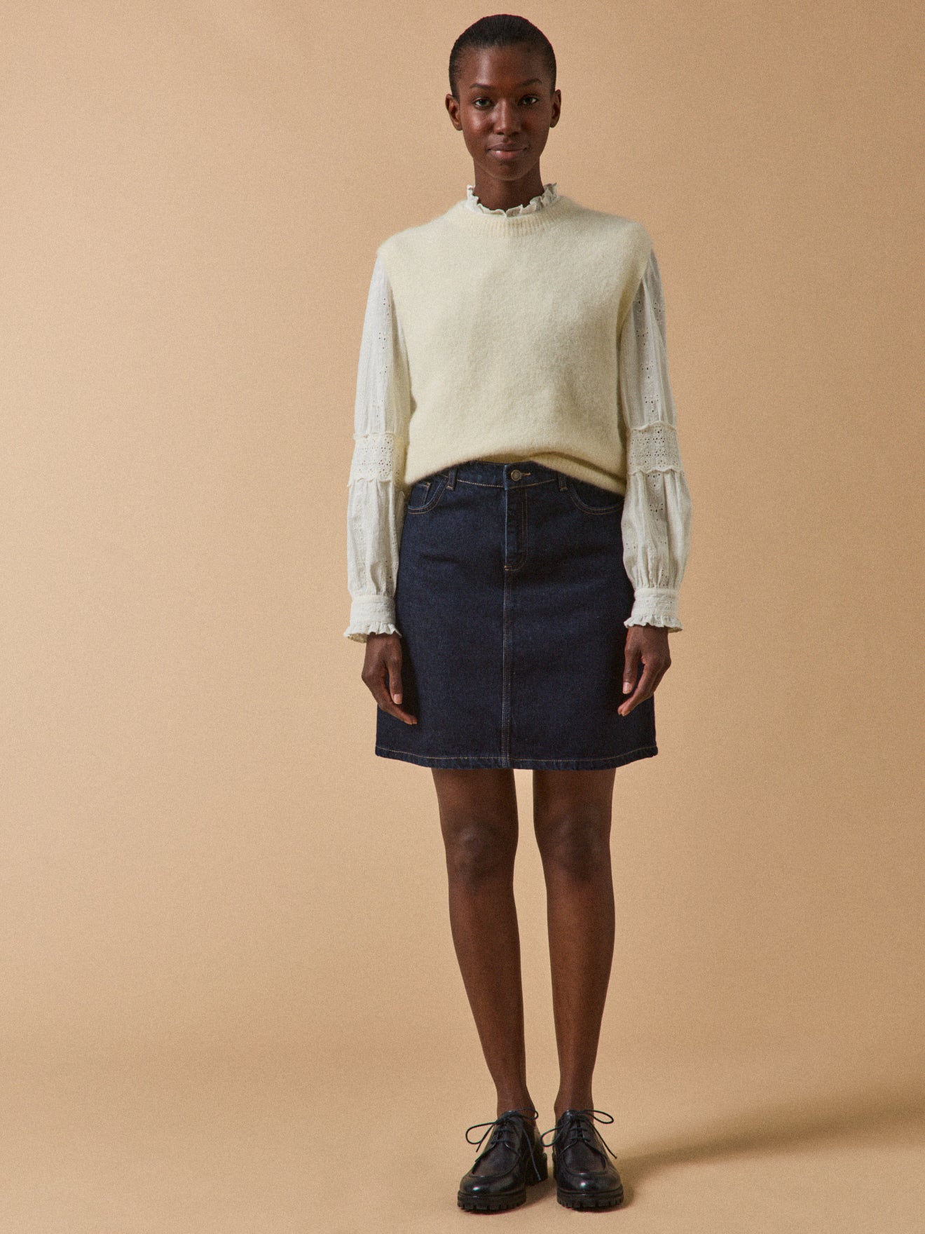 Kurzer Damen-Jeansrock - Bio-Baumwolle