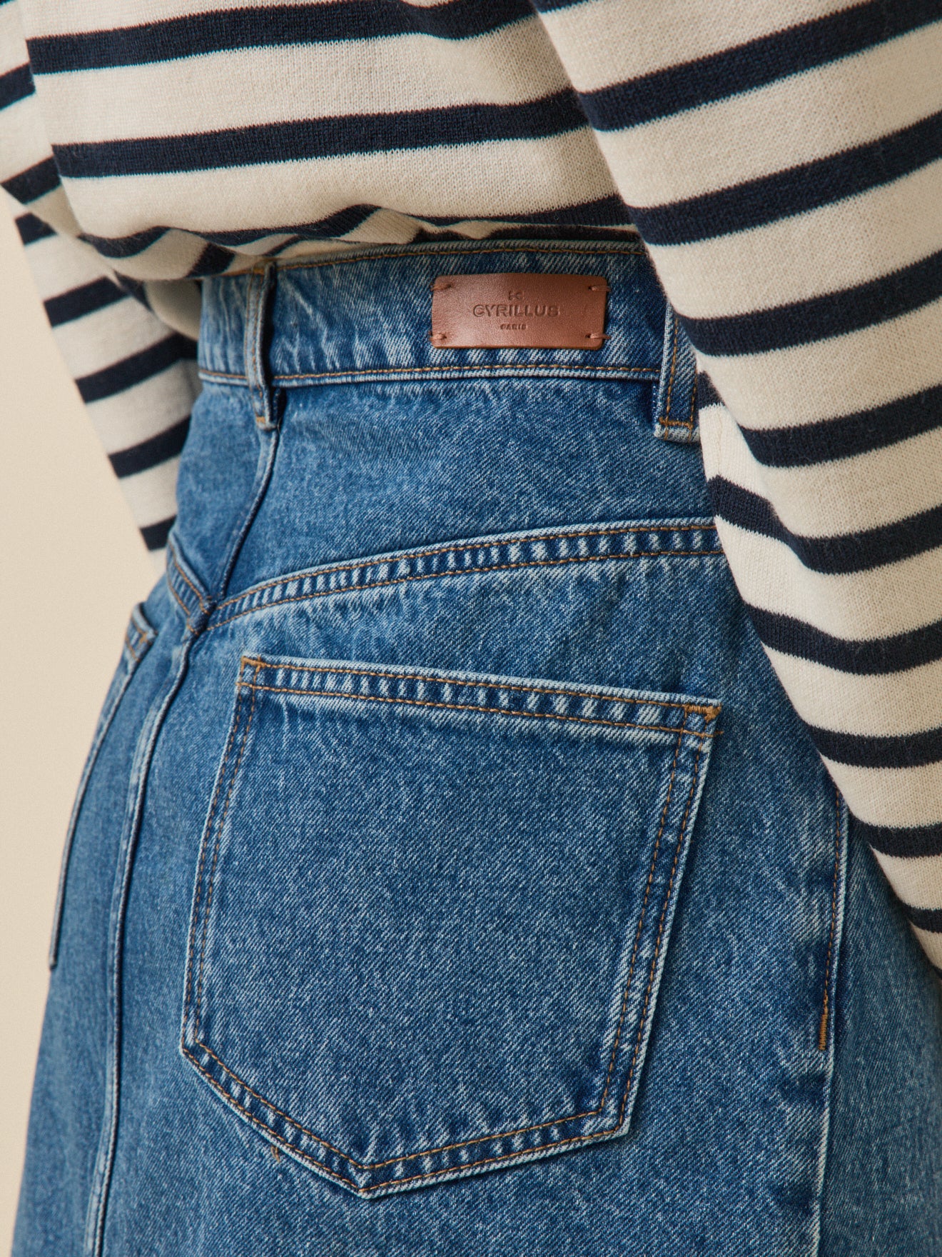 Jupe courte jean femme coton biologique