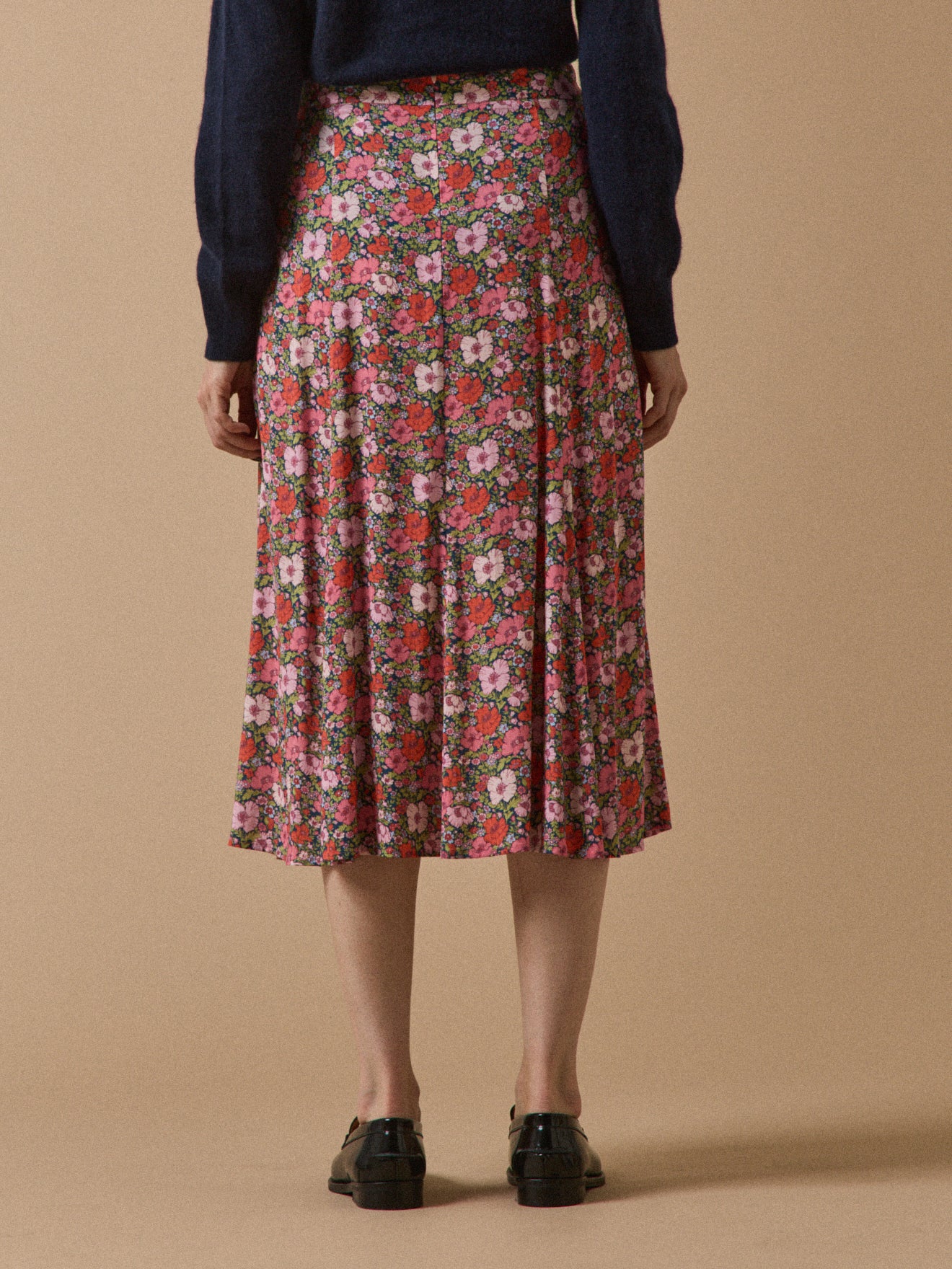 Halblanger Damenrock aus Liberty-Stoff Mamie - Limited Collection