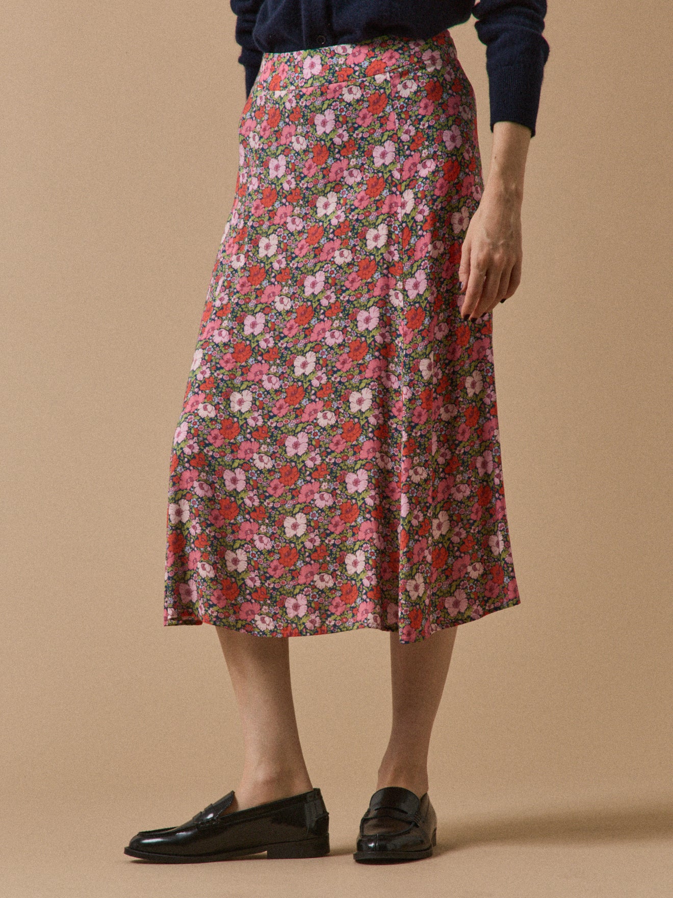 Halblanger Damenrock aus Liberty-Stoff Mamie - Limited Collection