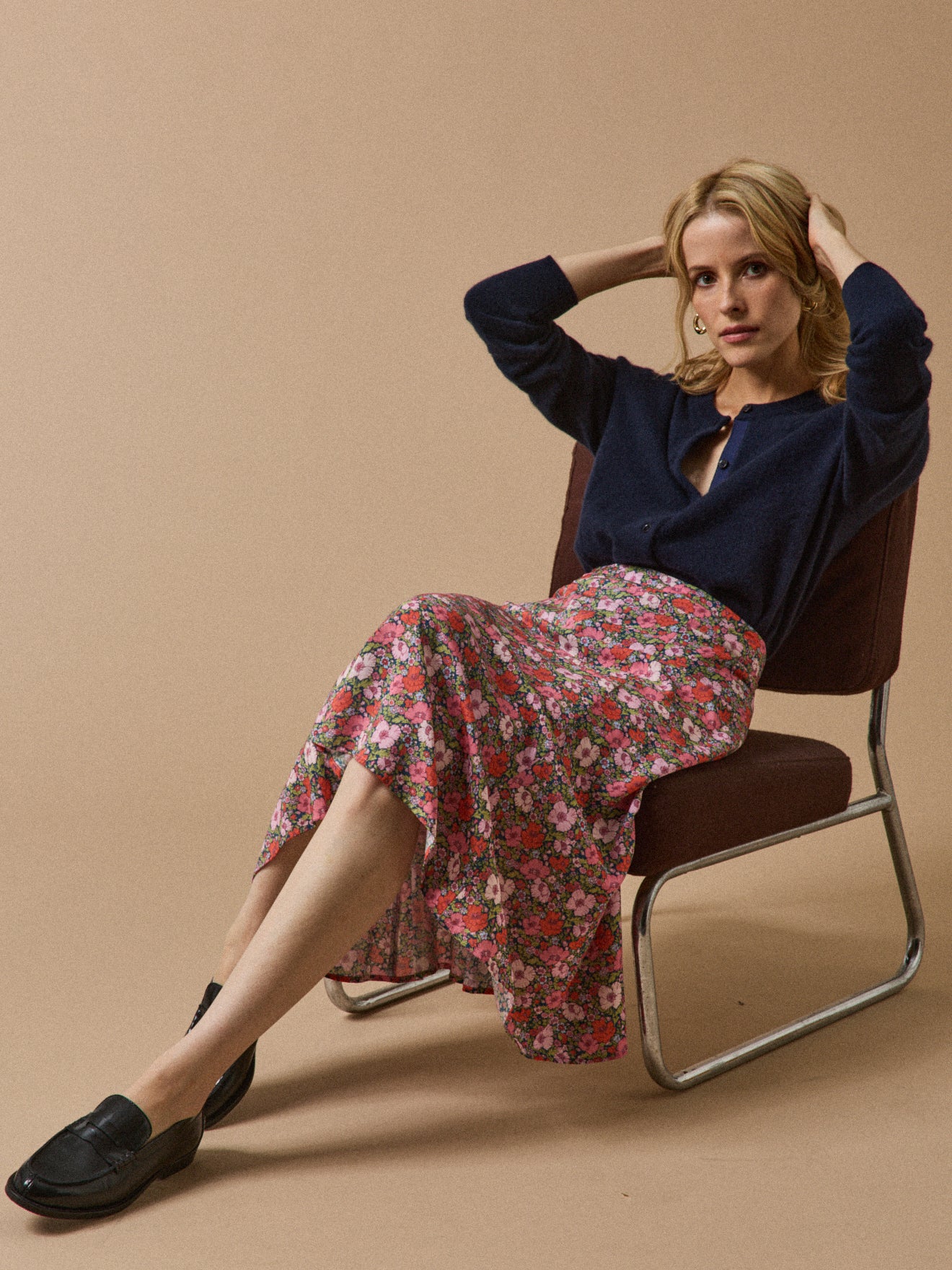 Halblanger Damenrock aus Liberty-Stoff Mamie - Limited Collection