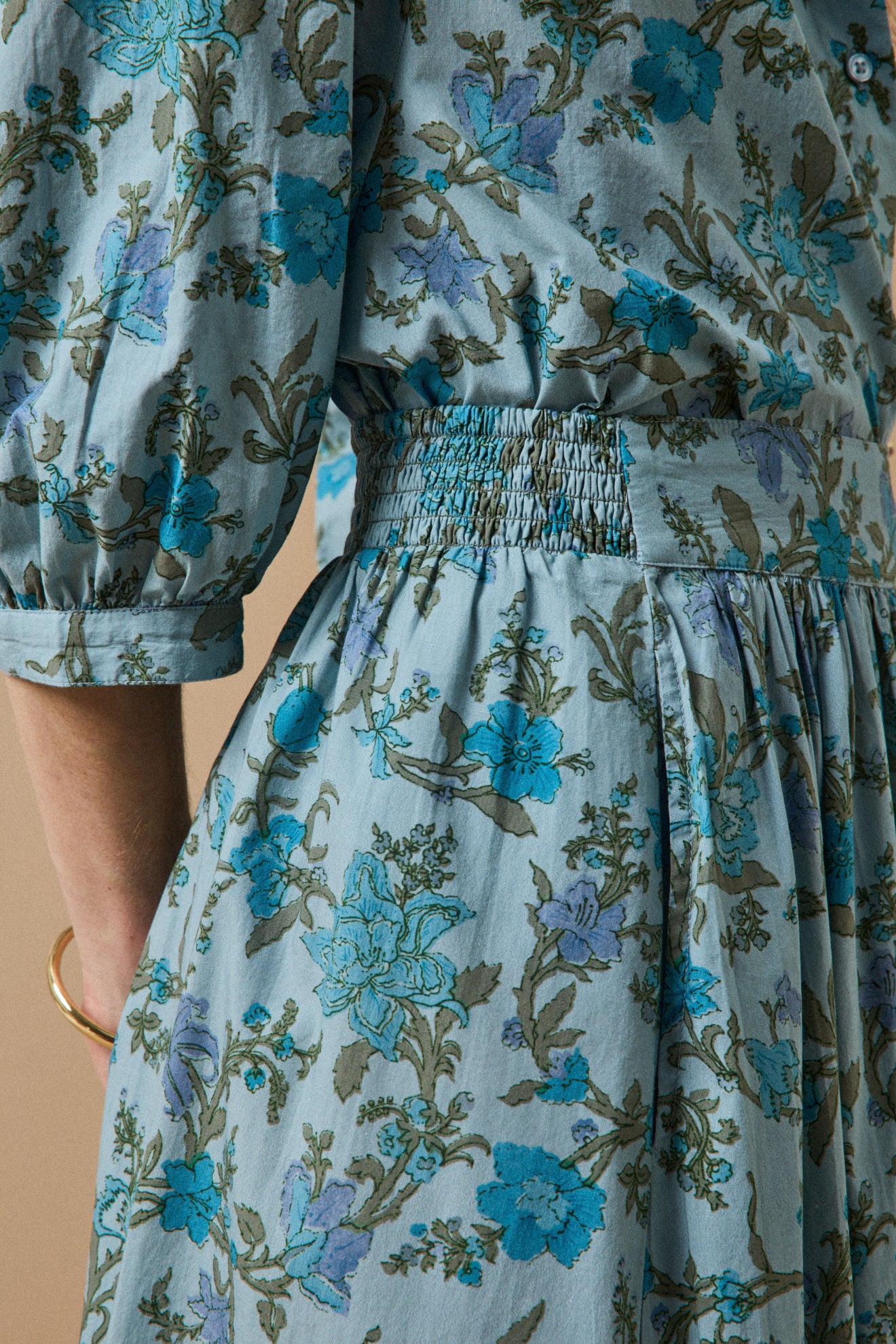 Damenrock, lang, mit Druckmuster « Flore »