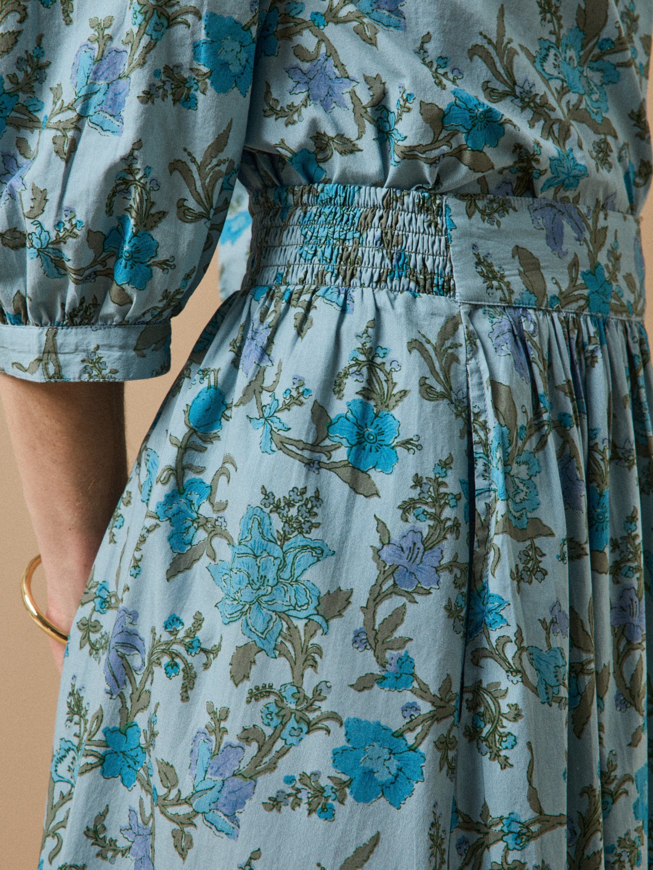 Damenrock, lang, mit Druckmuster « Flore »