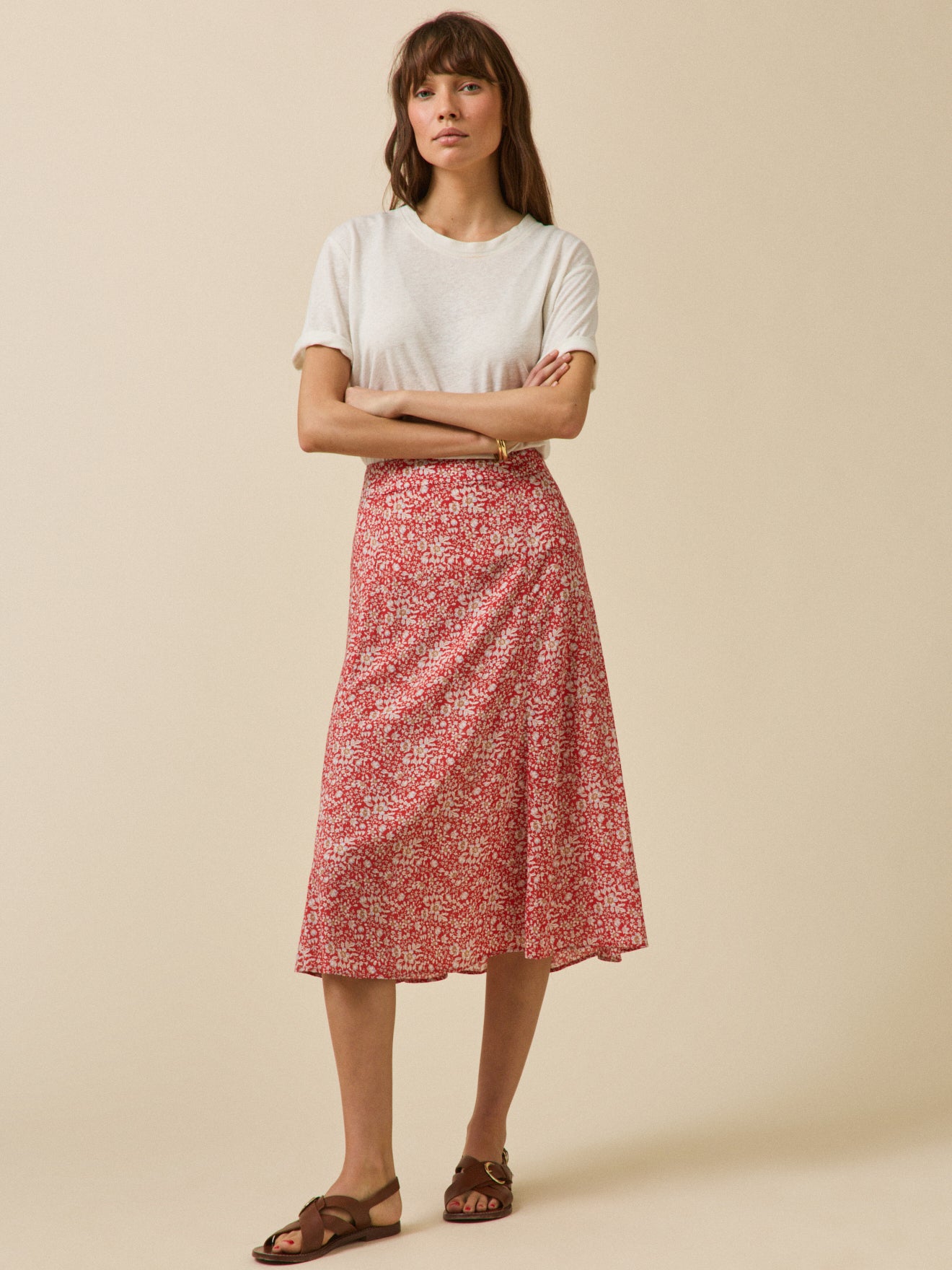 Halblanger Damenrock aus Liberty-Stoff - Limited Collection